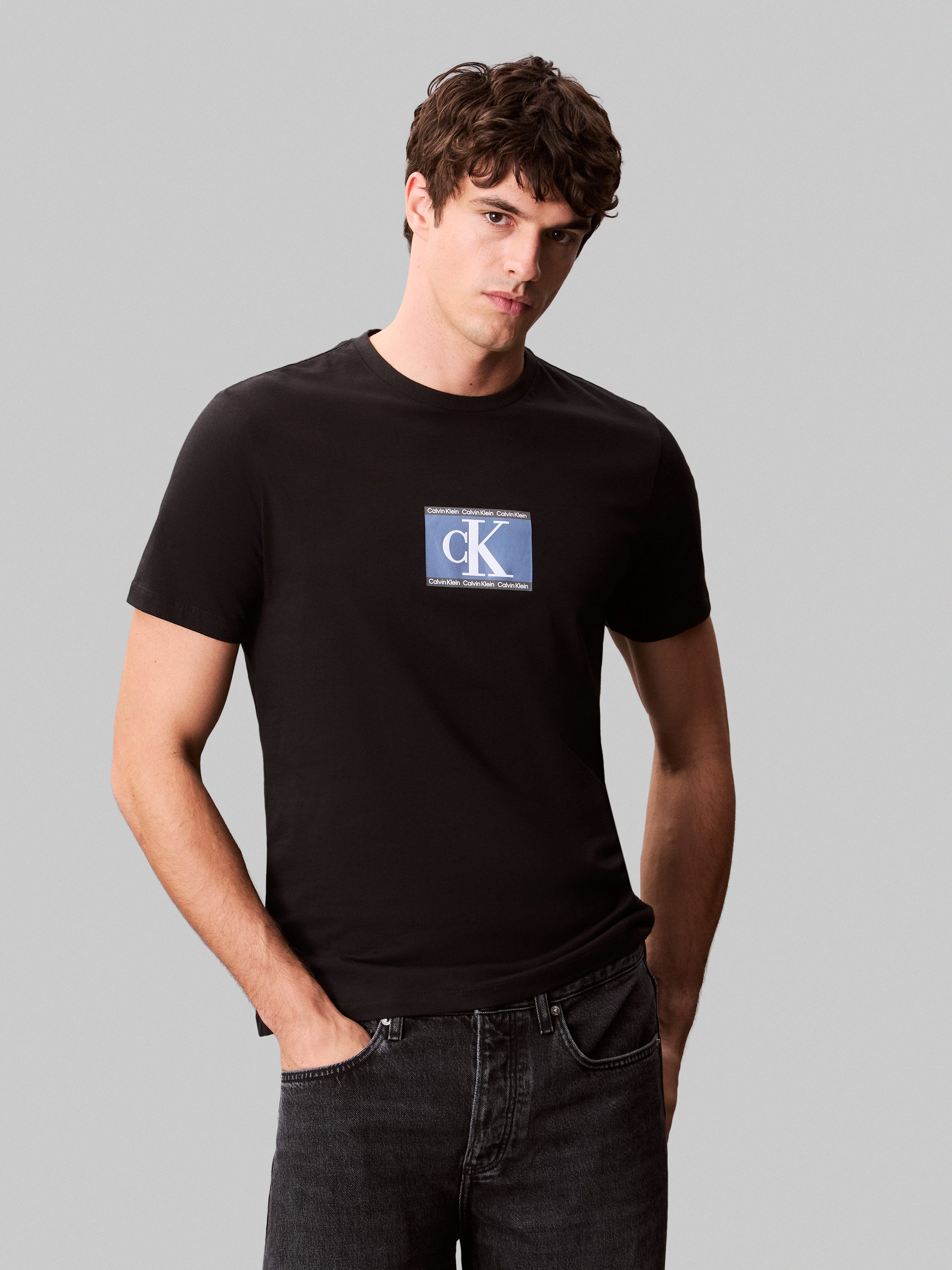 Calvin Klein T-Shirt SS 30s E SPRTSWR 3 G mit Logo-Print günstig online kaufen