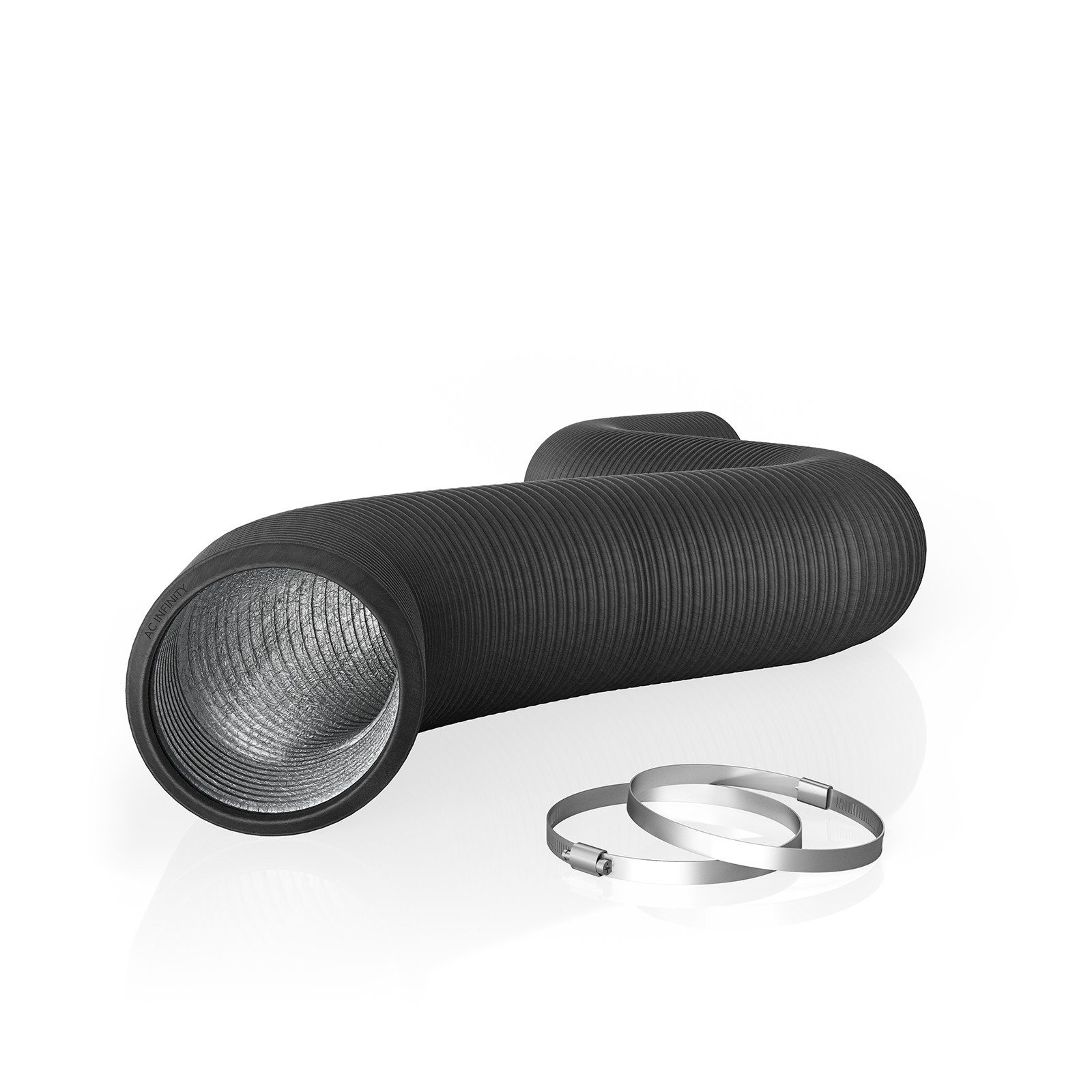 AC INFINITY Flexschlauch Flexibler 4-lagiger Luftschlauch, Flexibel, Formstabil, Widerstandsfähig gegen Risse und Leckagen, (Einzelartikel), Doppelte Aluminium-Innenlage, Doppelte PVC-Außenschicht
