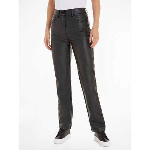 Calvin Klein Jeans Lederimitathose FAUX LEATHER HIGH RISE STRAIGHT