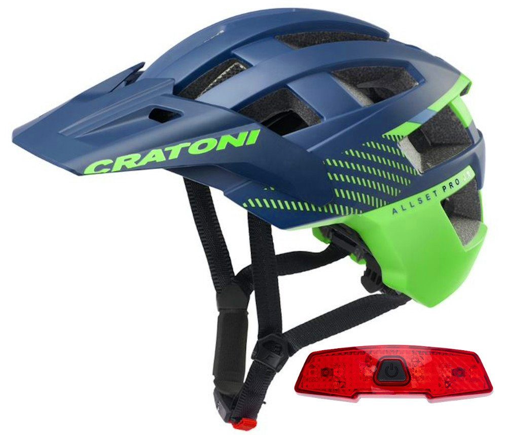 Kinderhelm Allset Pro Junior Fahrradhelm inkl. Rücklicht