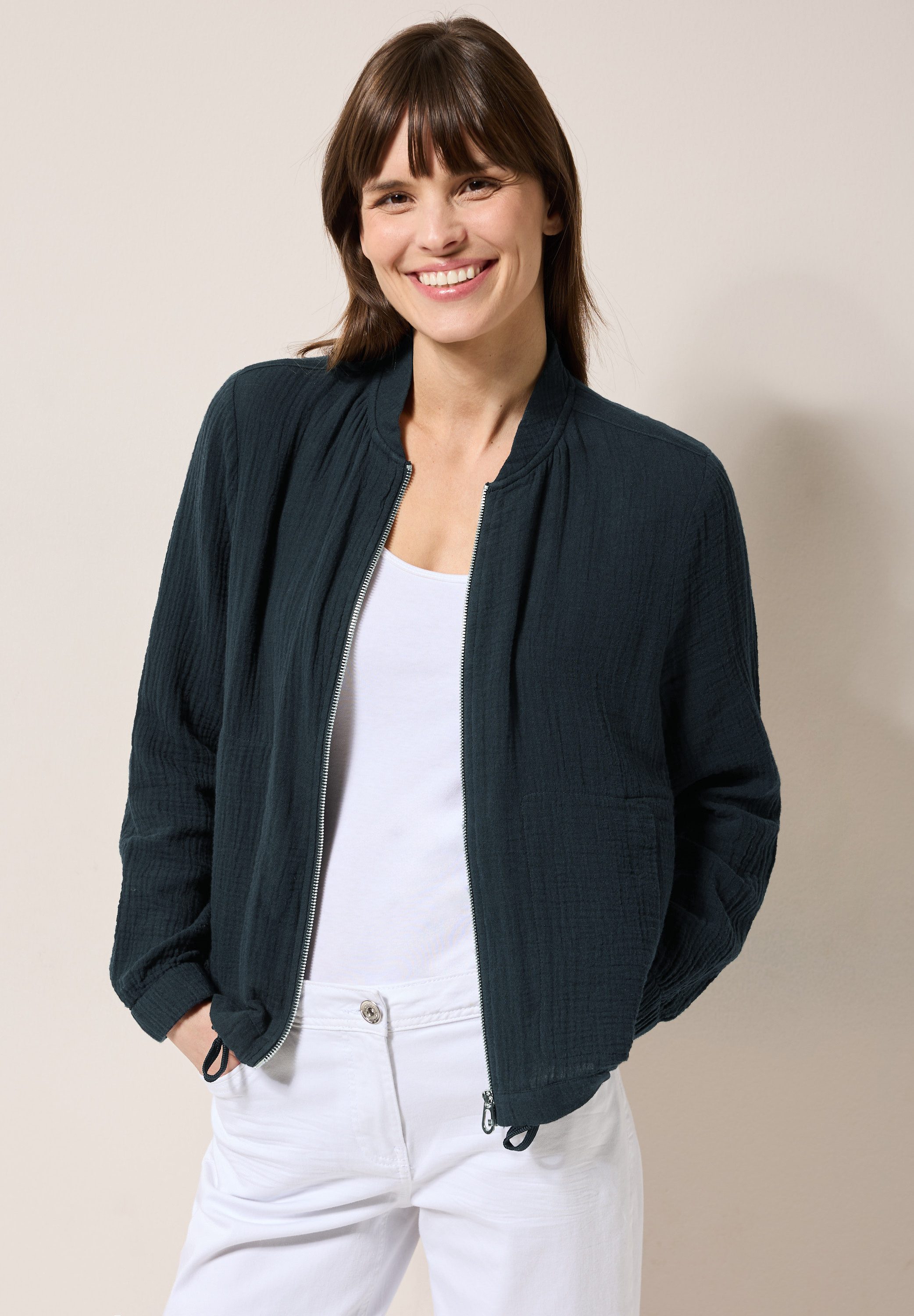 CECIL Kurzjacke mit Tunnelzug am Saum günstig online kaufen