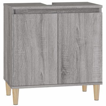 vidaXL Badezimmerspiegelschrank Waschbeckenunterschrank Grau Sonoma 58x33x60 cm Holzwerkstoff (1-St)