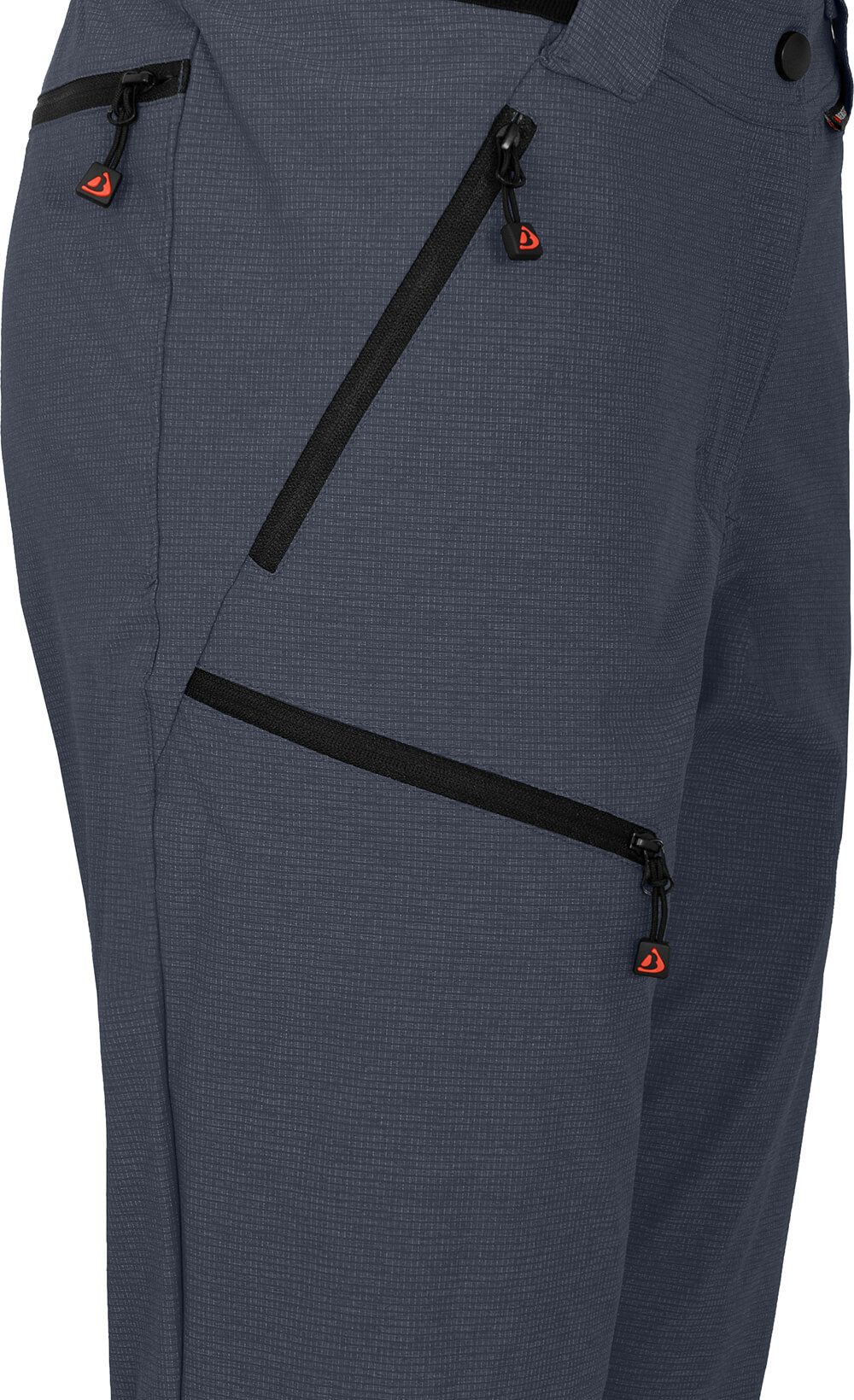 Bergson Outdoorhose PORI Bermuda Damen Wandershorts, robust, elastisch, Normalgrößen, grau/blau