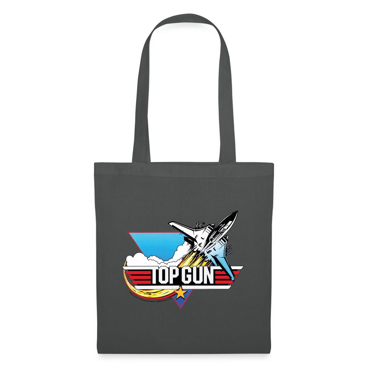 Henkeltasche Top Gun Kampfjet Logo Stoffbeutel