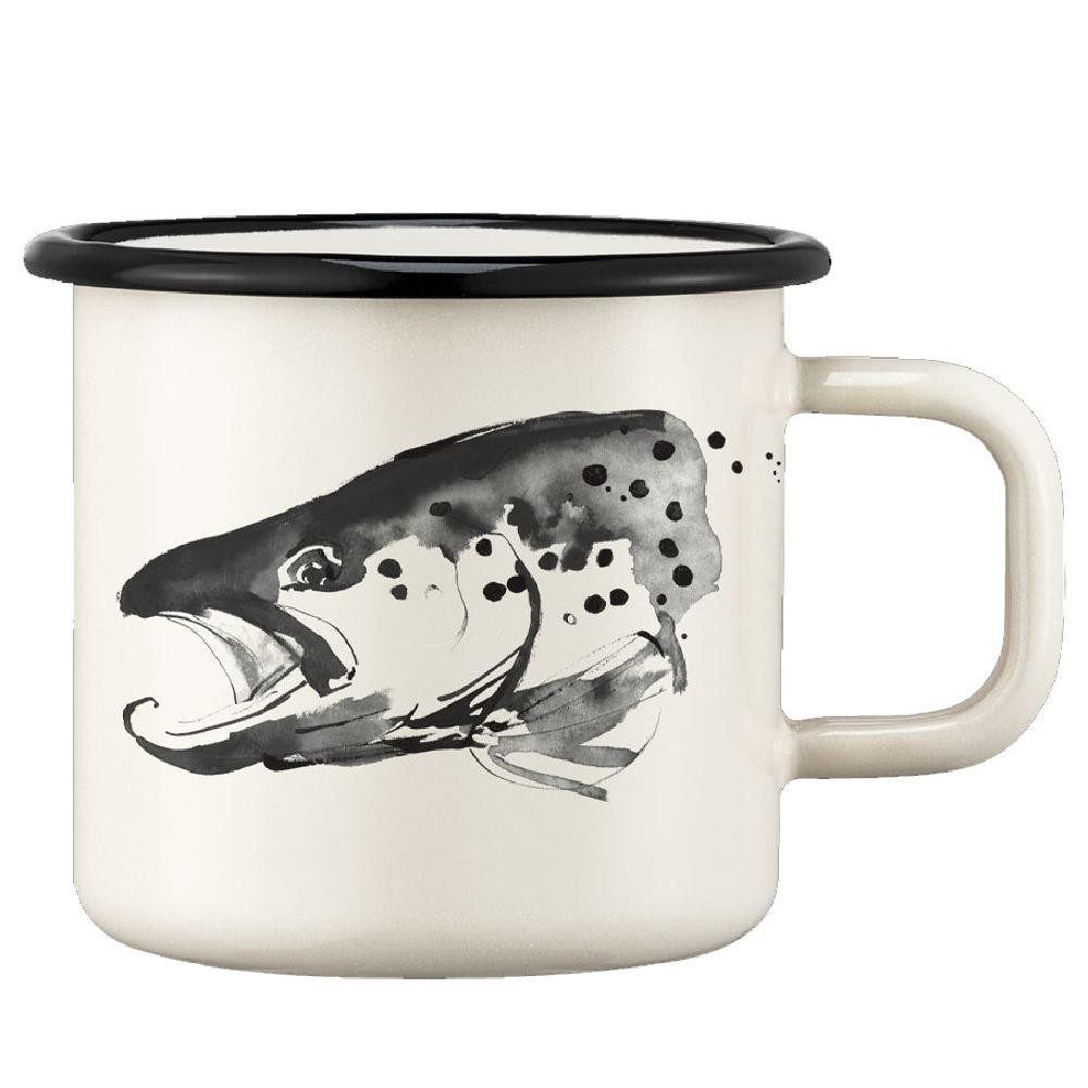 Muurla Tasse Tasse Hecht und Forelle Emaille (550ml)