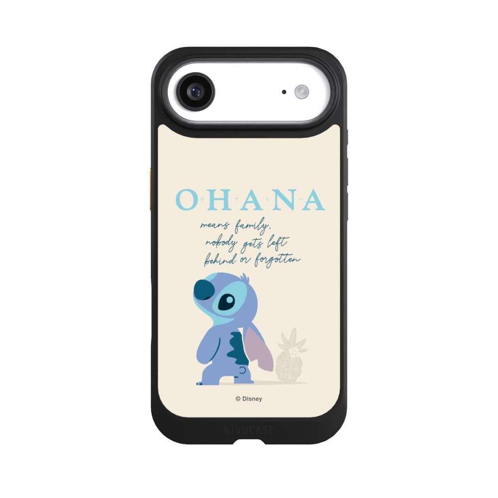 NIVOCASE Handyhülle Lilo & Stitch Offizielles Lizenzprodukt Disney Ohana Stitch, Apple iPhone Air Hülle Handyhülle NIVOcore Schwarz