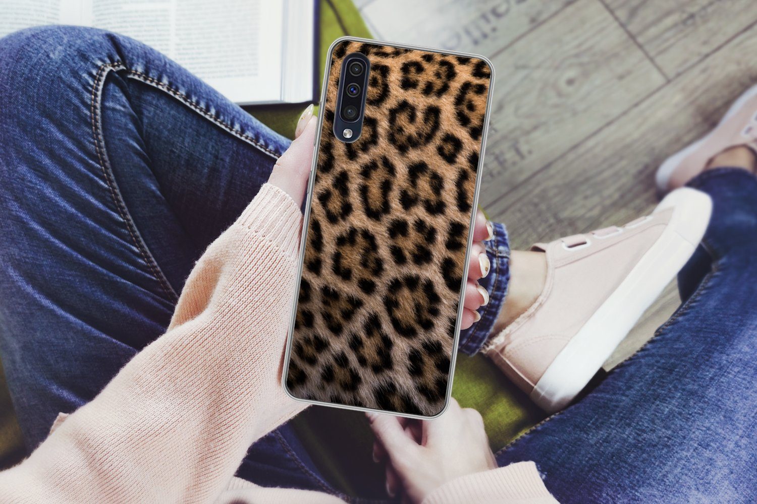 MuchoWow Handyhülle für Samsung Galaxy A30s Panther Druck, Smartphone-Bumper, Print, Handy Schutzhülle Dünn