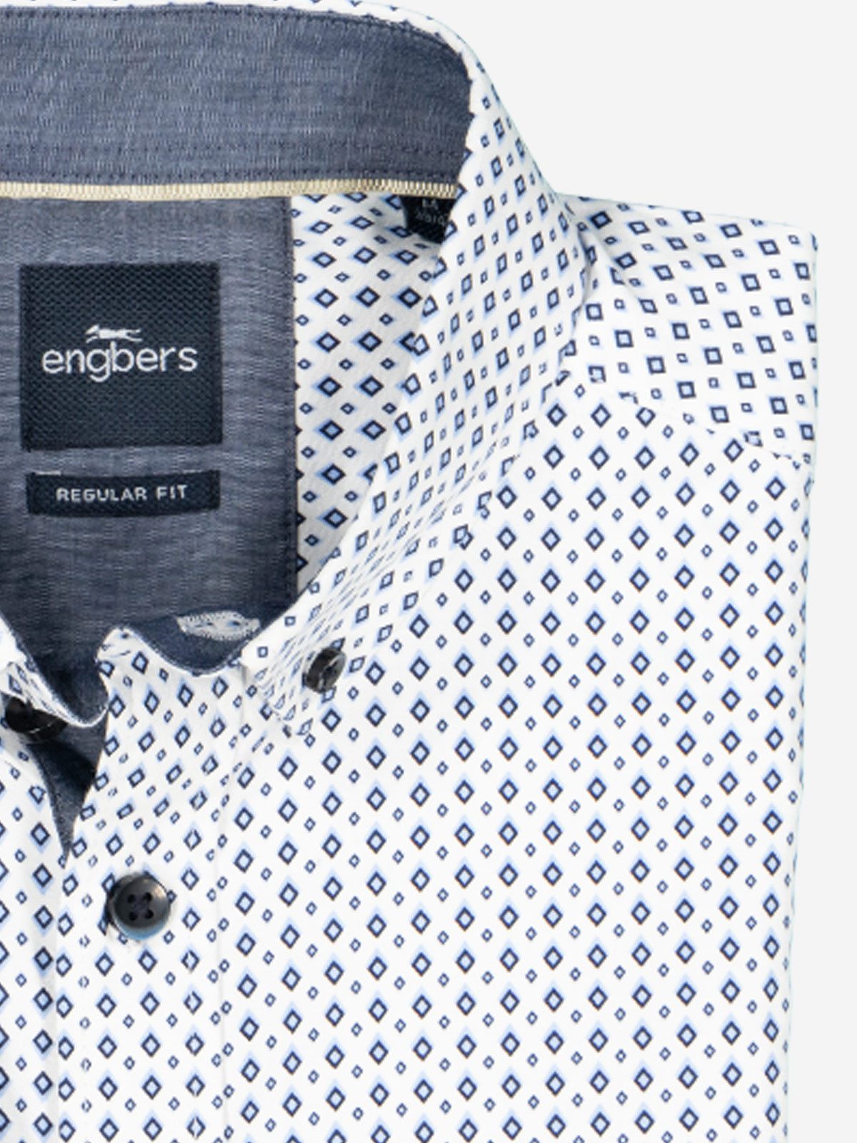 Engbers Langarmhemd engbers Herren Langarm-Hemd gemustert, Hellblau günstig online kaufen