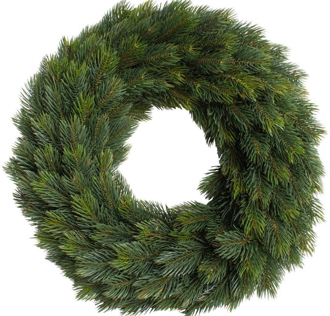 Kunstkranz Edel-Adventskranz einseitig Tanne, Botanic-Haus, Höhe 10 cm