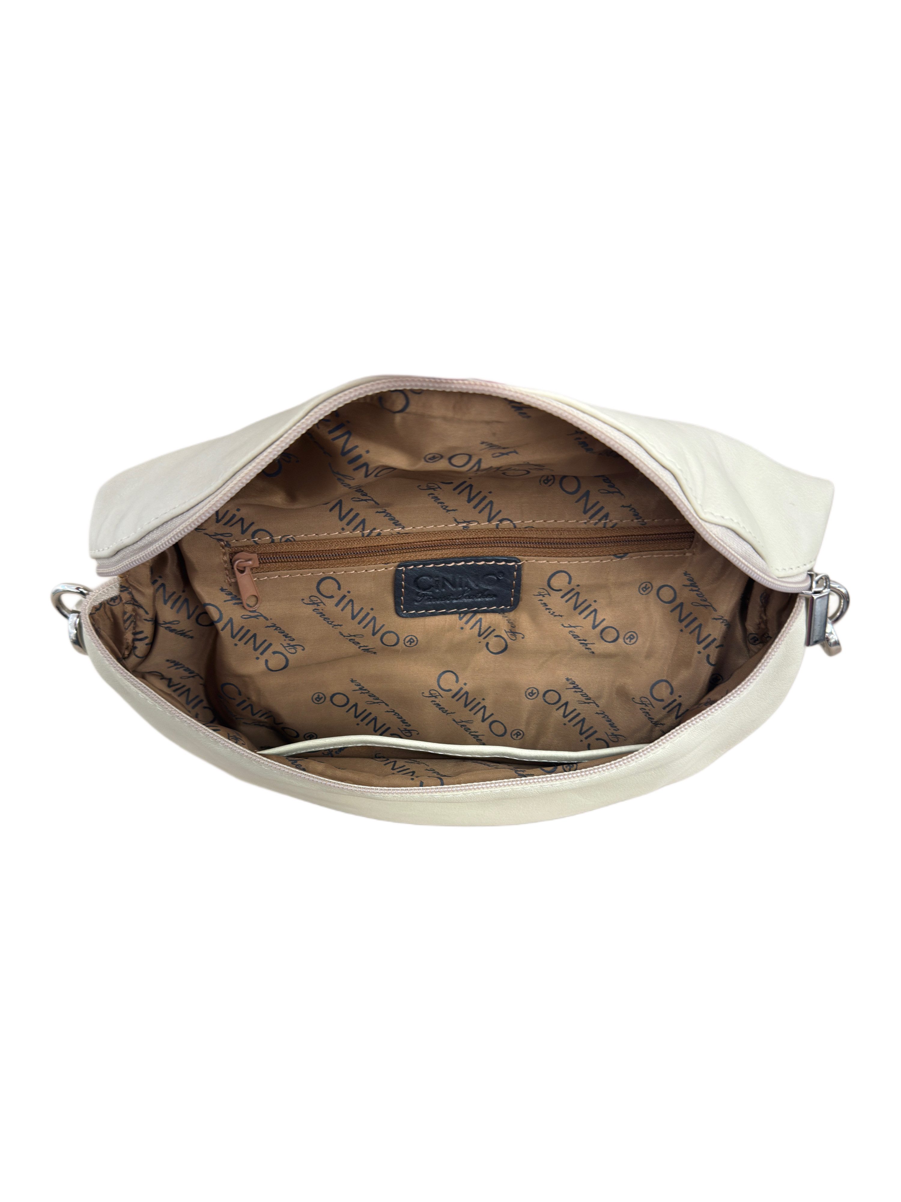 Cinino Schultertasche C6105, Crossbody-& Bauchtasche aus echtem Leder–Flexibler Style für jeden Tag