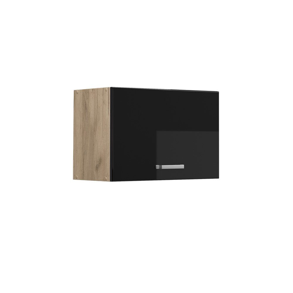 Vicco Hängeschrank R-Line, Schwarz Hochglanz/Goldkraft Eiche, günstig online kaufen