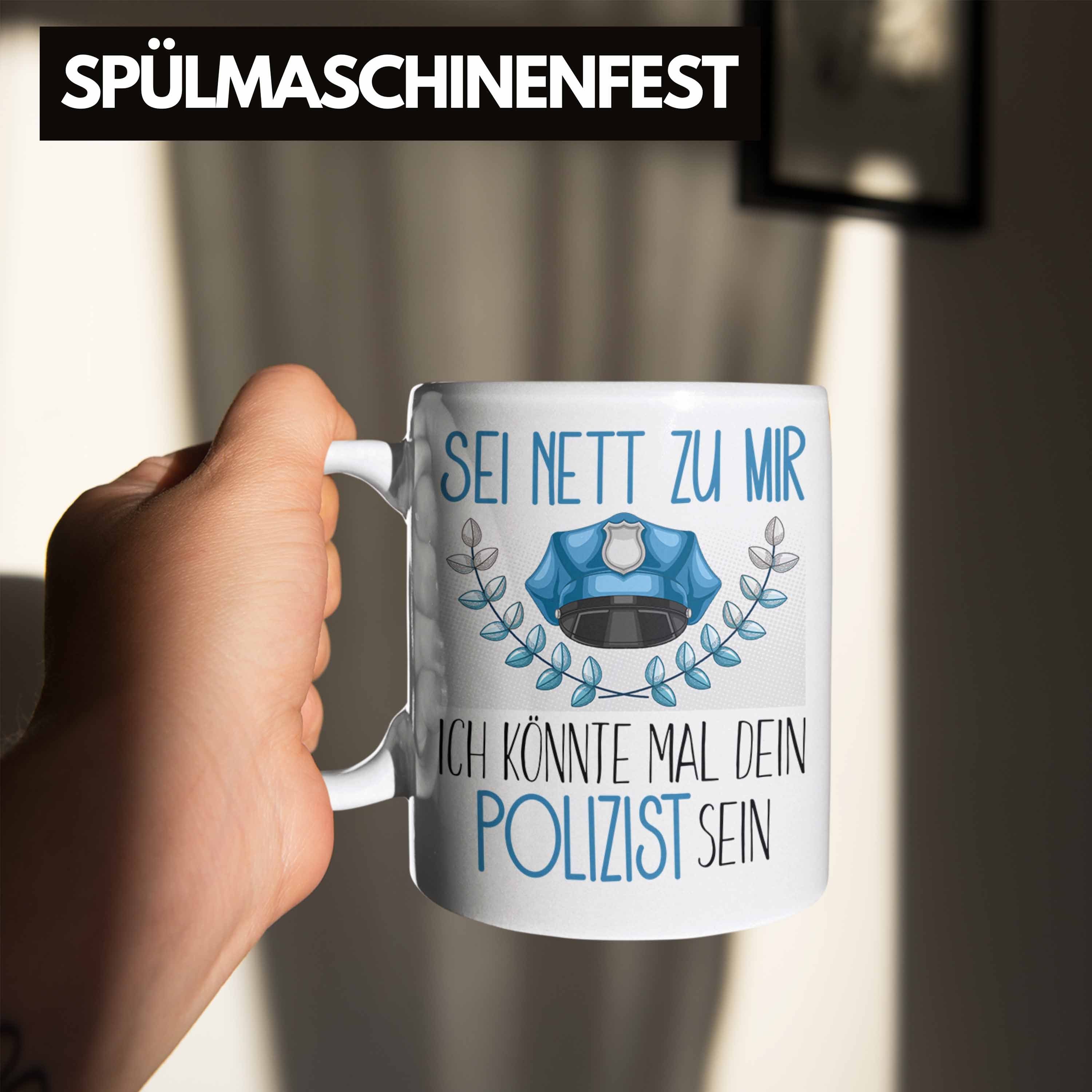 Geschenk Sei Weiss Polizisten Tasse Ausbildung Polizei Geschenkidee Studium Trendation Tasse