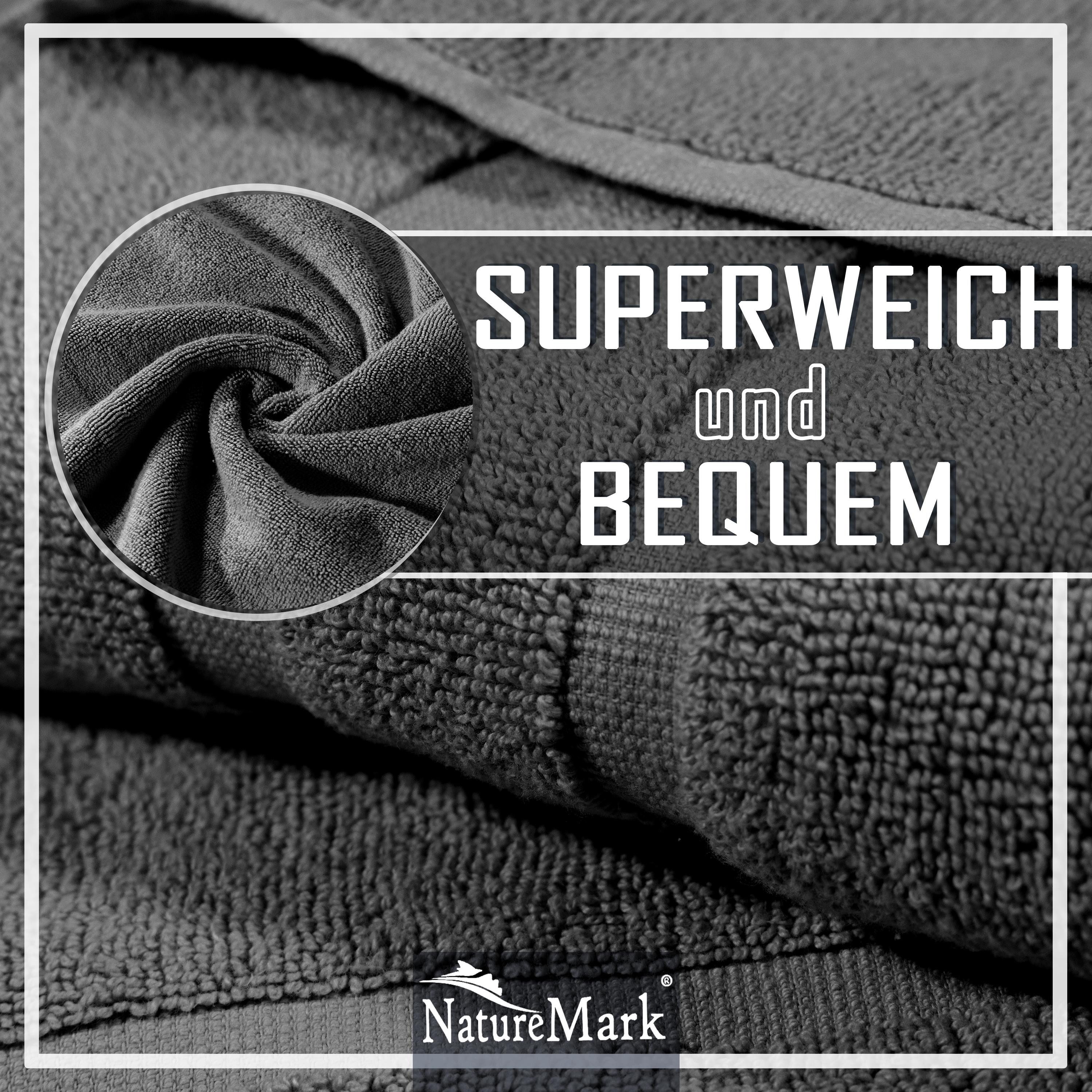 NatureMark Badematte 2er-Set Badvorleger 50x80cm, strapazierfähig, Baumwoll günstig online kaufen