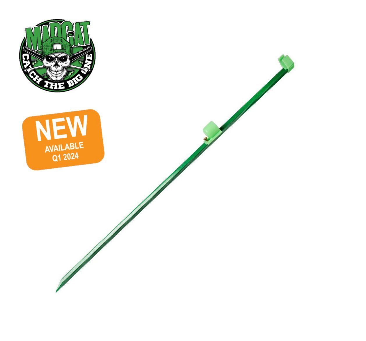 MADCAT Rutenhalter Adjustable Sand Spike Wels Wallerrutenhalter 120cm grün Erdspieß, (1-tlg., Erdspieß mit höhenverstellbarem Becher, 120cm Rutenfreundlicher Erdspieß)