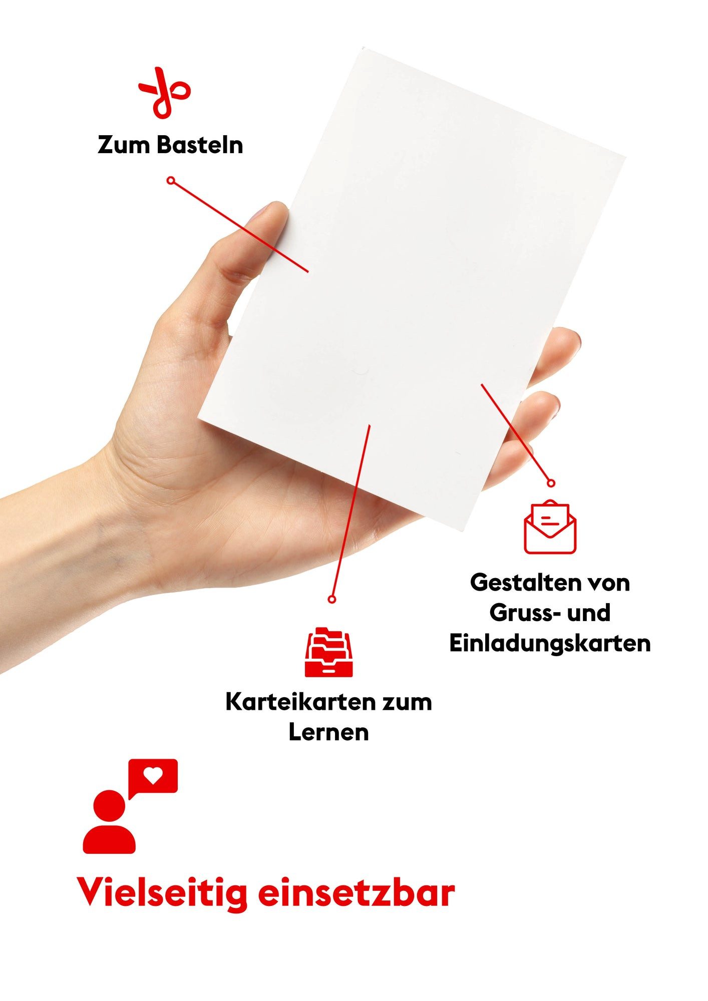 FLYERALARM Blanko-Postkarte Blanko Postkarten DIN A6 Weiß (100 Stück) Karten zum Selbstgestalten, Blanko – Bild 5 von 5