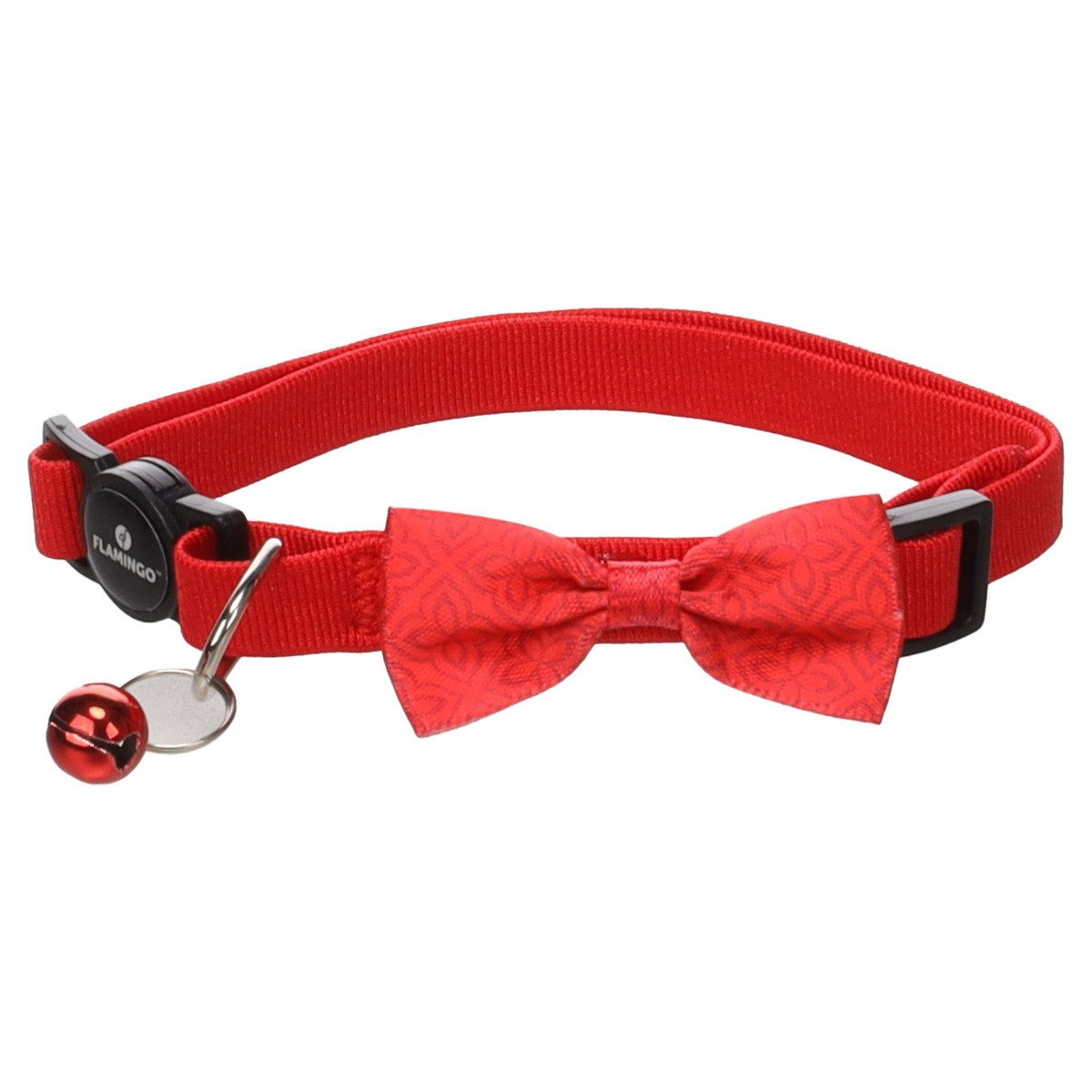 Flamingo Katzen-Halsband Katzen Halsband mit Schleife Castor rot