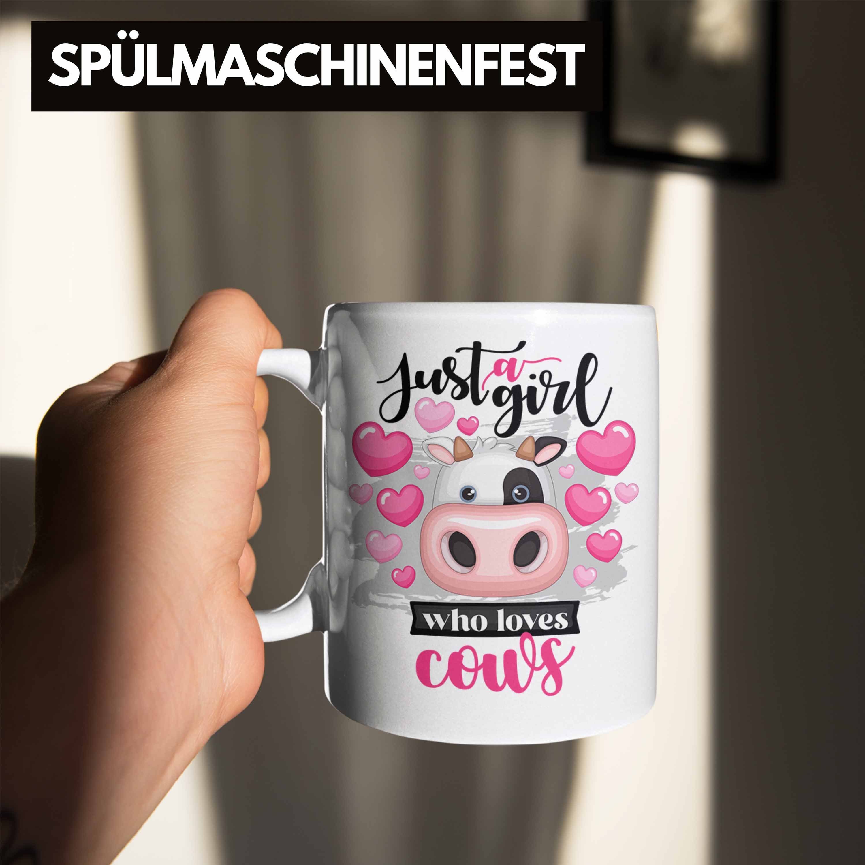 Just Cows Trendation Kühe Loves Geschenk Geschenkidee Weiss Girl Tasse Who Tasse Kuhliebhab A