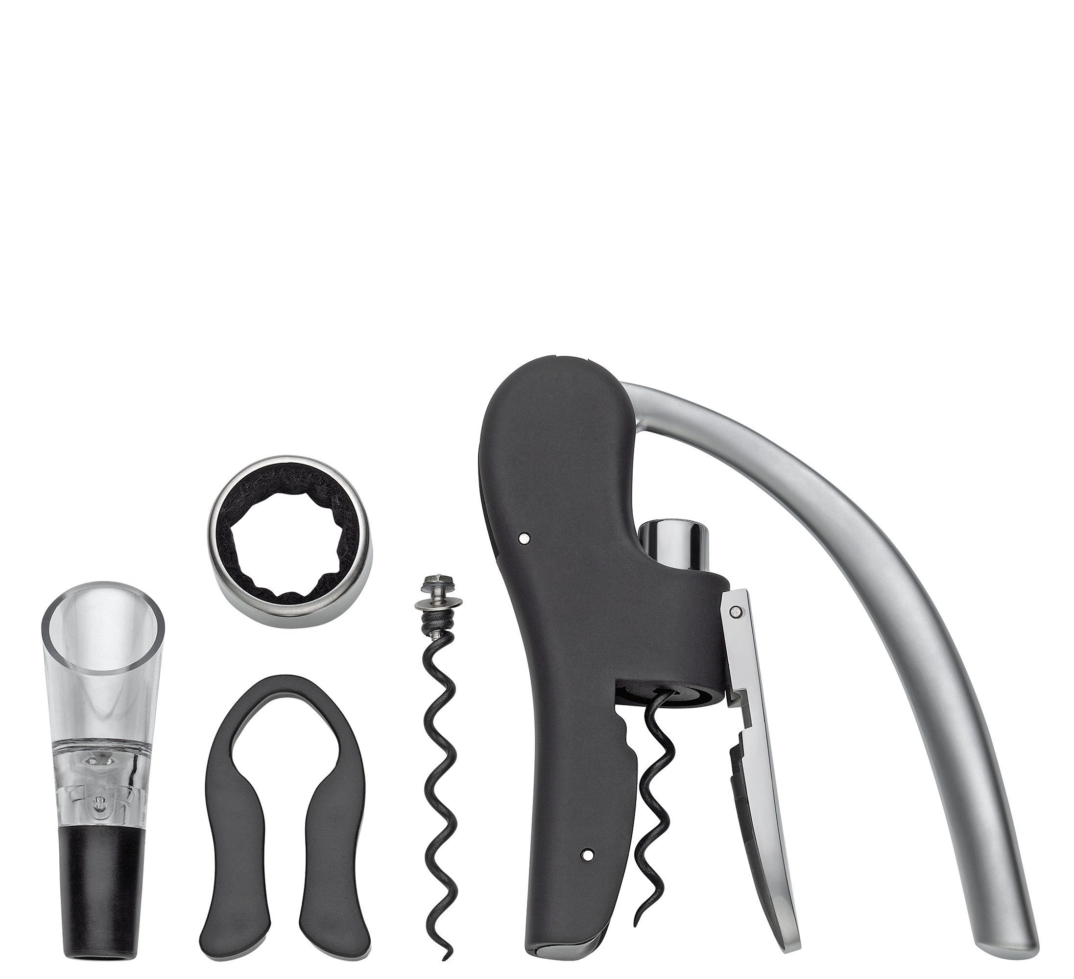 Cilio Dosenöffner Wein Sommelier Set 5-tlg. Weinöffner Korkenzieher Zubehör cilio