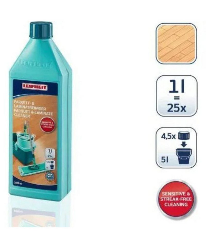 Thumbnail - Leifheit Leifheit Parkett und Laminat Reiniger Fussbodenreiniger (Packung, [1-St. Reiniger für Parkett und Laminat Böden...