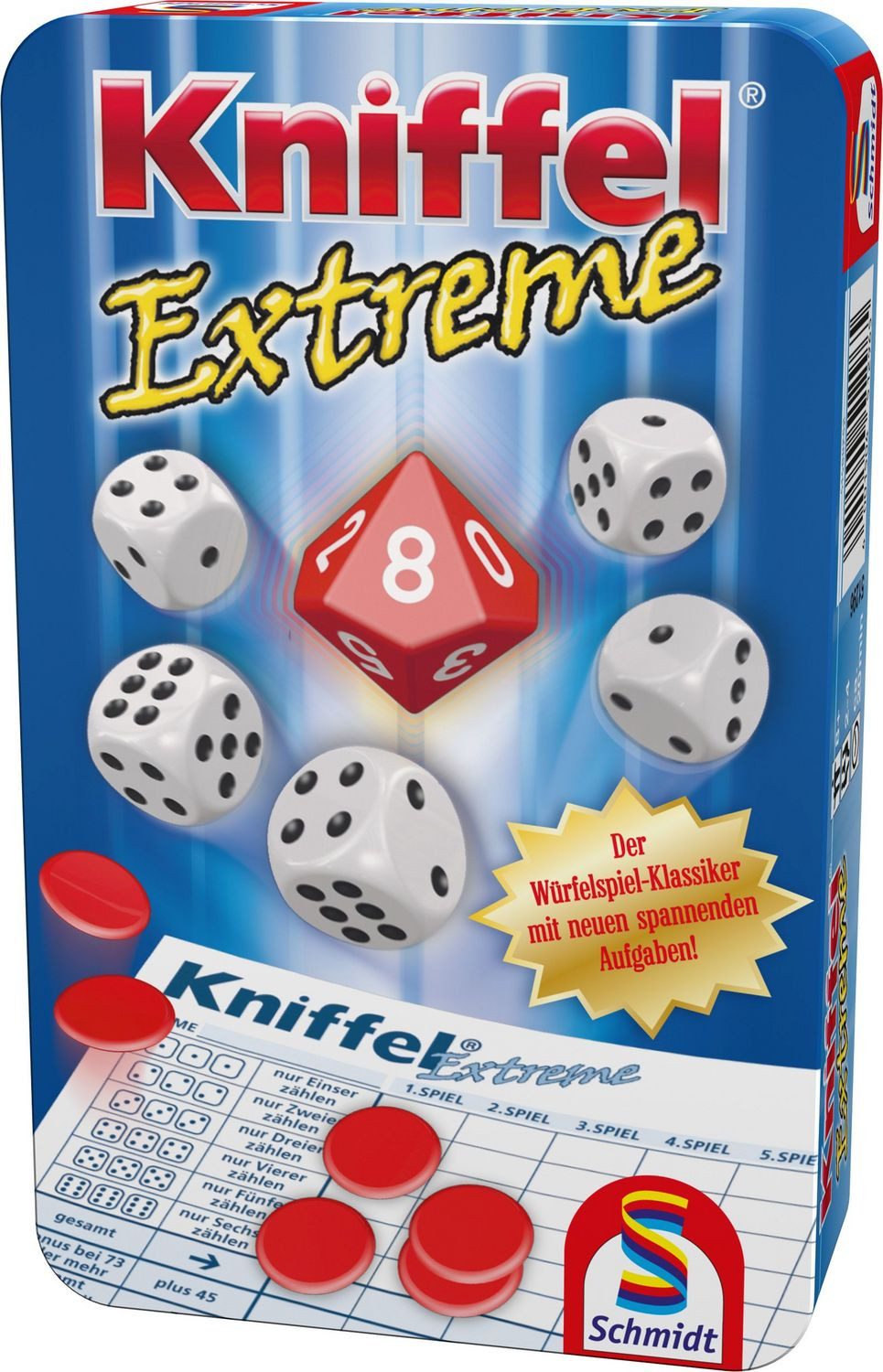Schmidt Spiele Spiel Mitbringspiel Kniffel Extreme Metalldose
