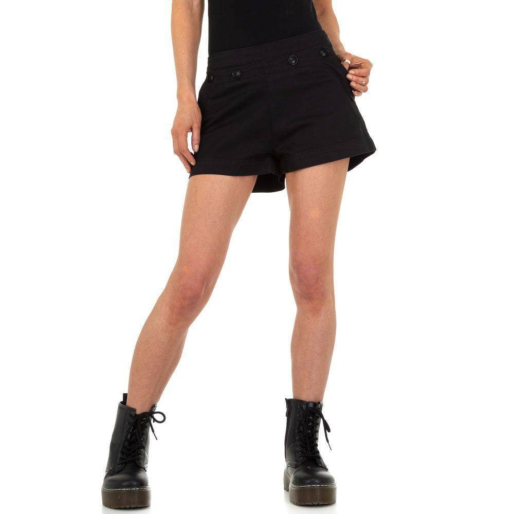 Damen Hosen Ital-Design Shorts Damen Freizeit Hotpants Hotpants in Schwarz