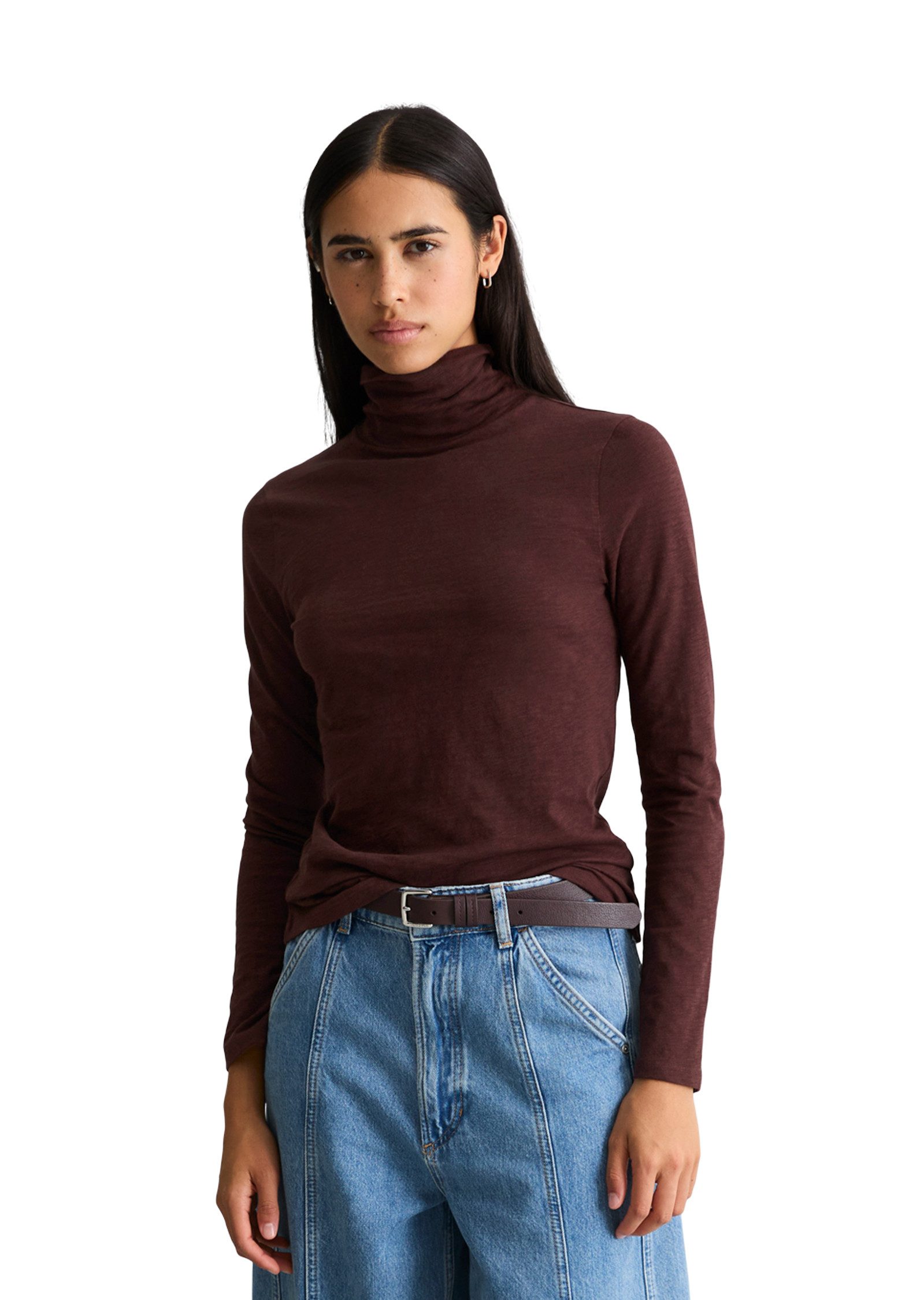Marc O'Polo DENIM Langarmshirt aus besonders weichem Slub-Jersey
