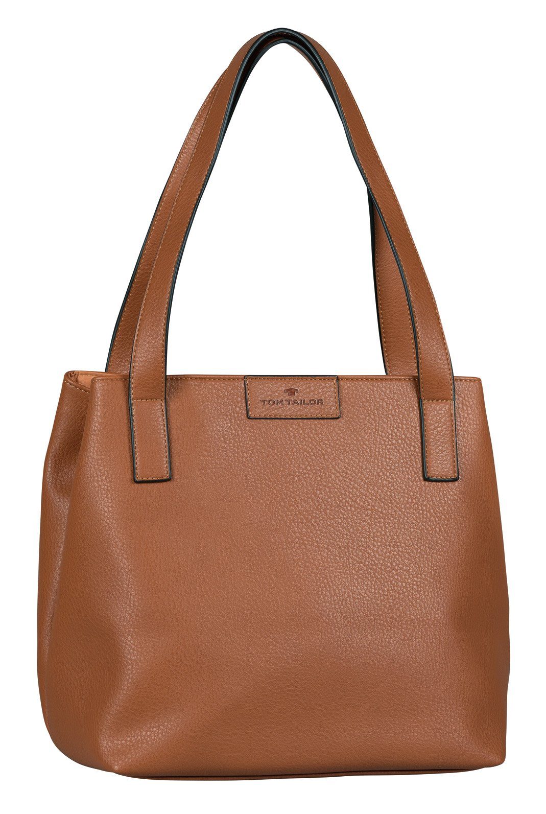 TOM TAILOR Shopper MIRI ZIP, mit erweiterbarem Volumen cognac