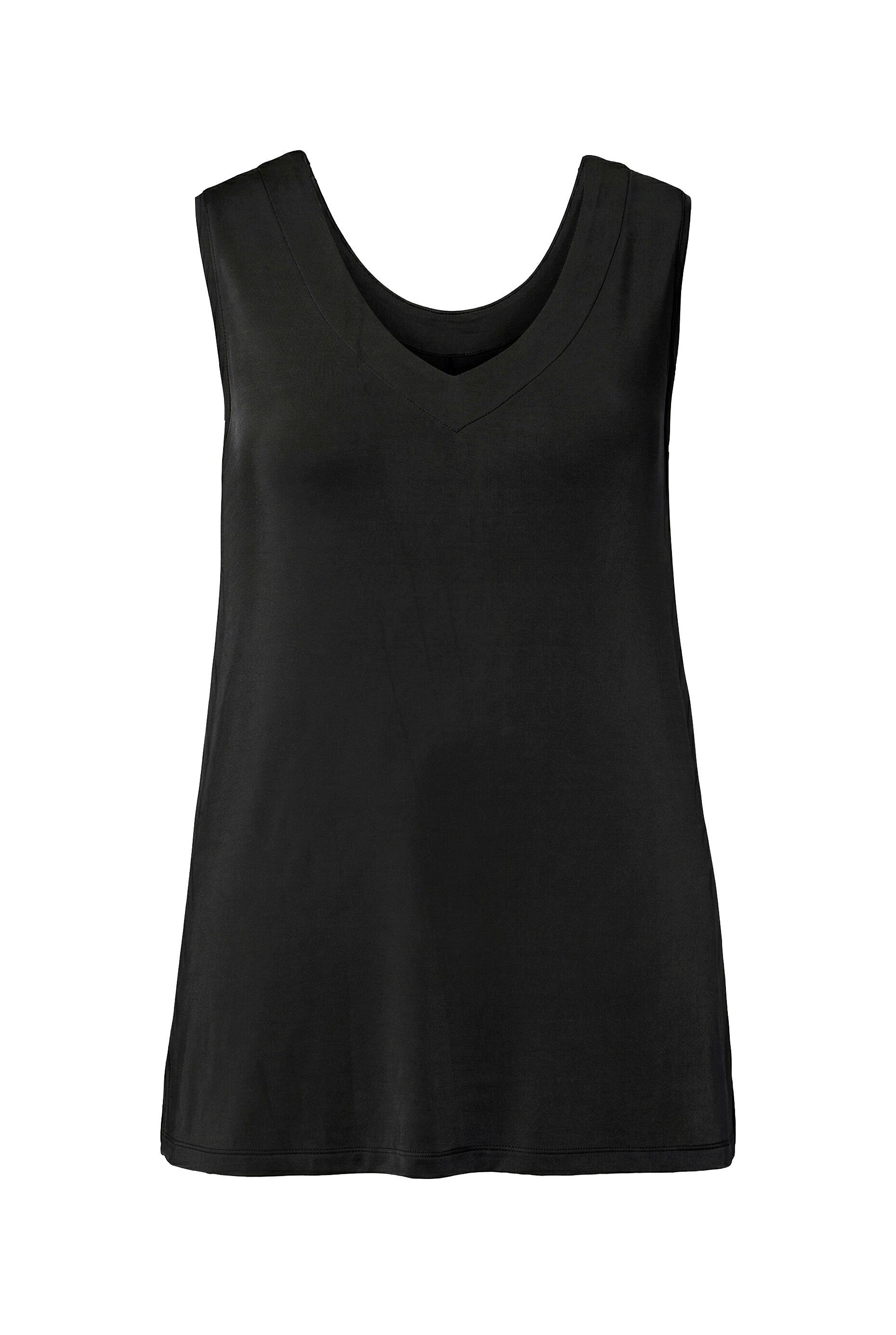Ulla Popken Longtop Slinky-Wendetop Rundhals/V-Ausschnitt ärmellos günstig online kaufen
