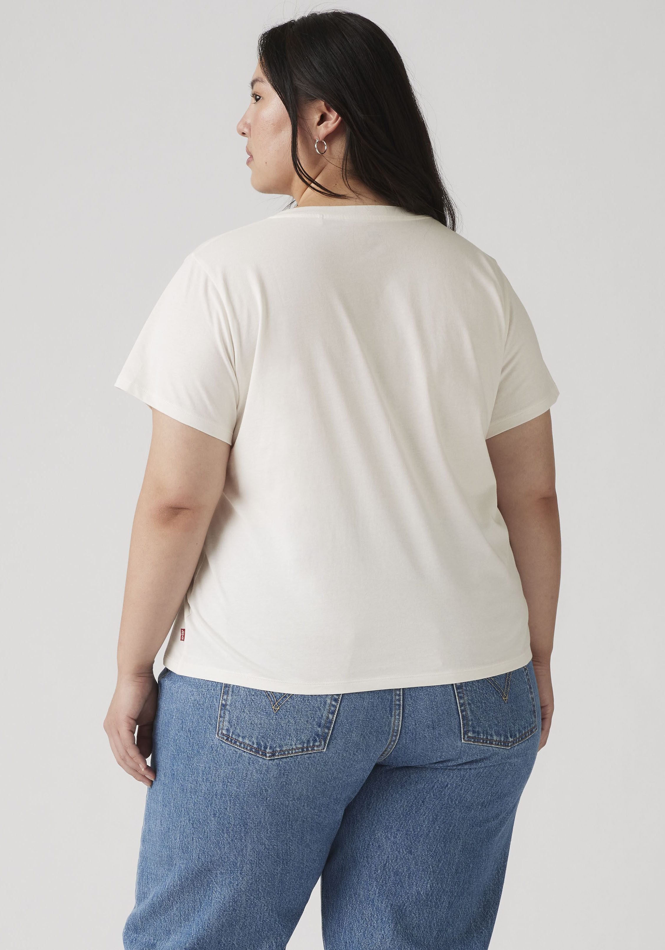 Levi's® Plus T-Shirt PERFECT TEE mit geblümten Bat-Wing-Logo günstig online kaufen