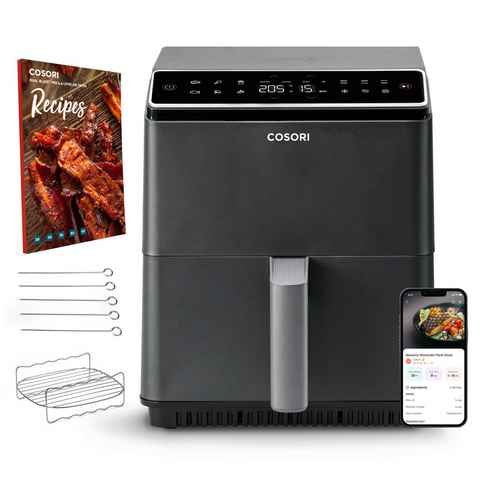 Cosori Heißluftfritteuse, Dual Blaze Pro, 6.4-Liter, CAF-P681S-KEUR, VeSync-App (Appsteuerung), 1700,00 W, Ober/Unterhitze mit 2 Heizelementen, 40% schneller