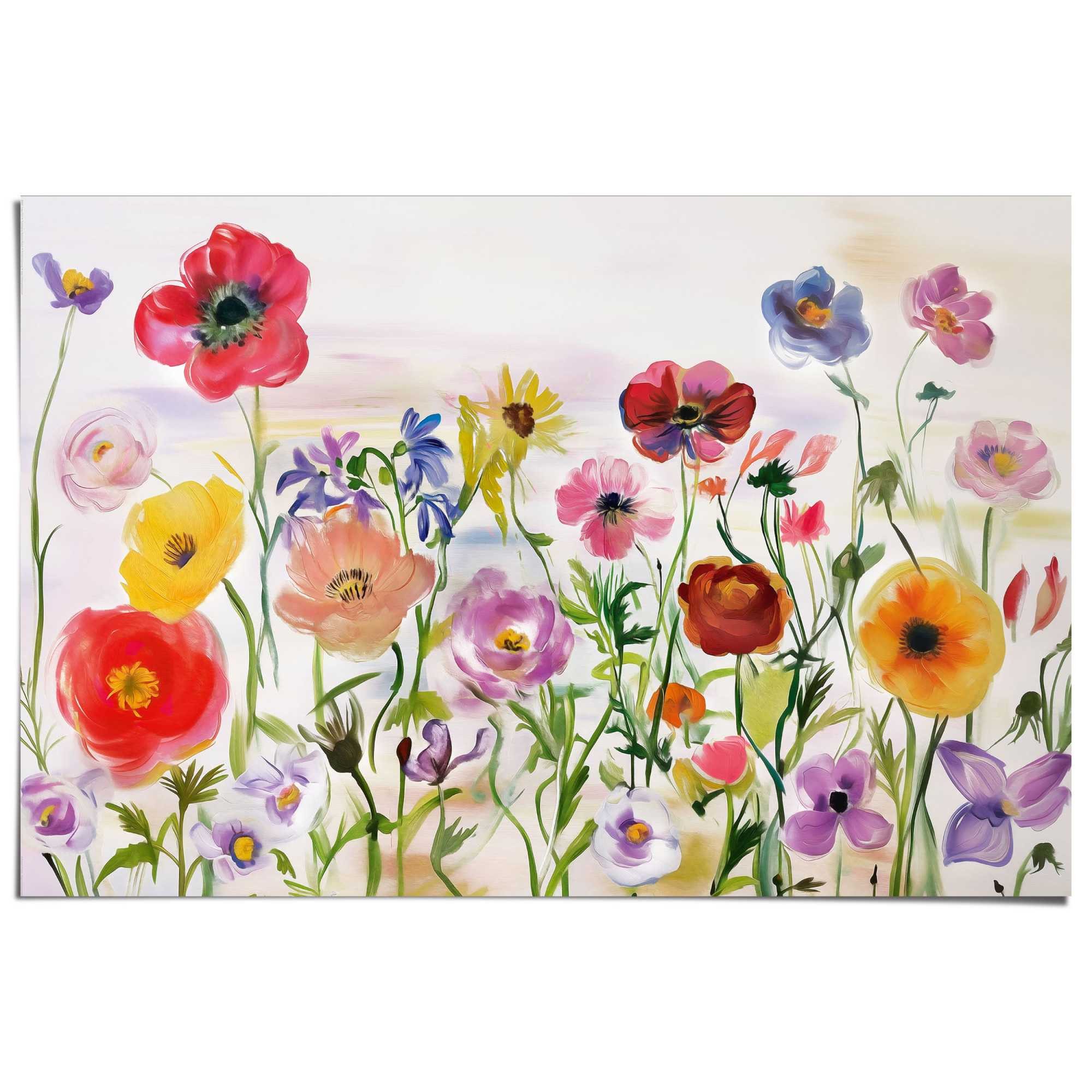 Reinders! Poster Blumenfeld, Hobbyraum - Beige günstig online kaufen