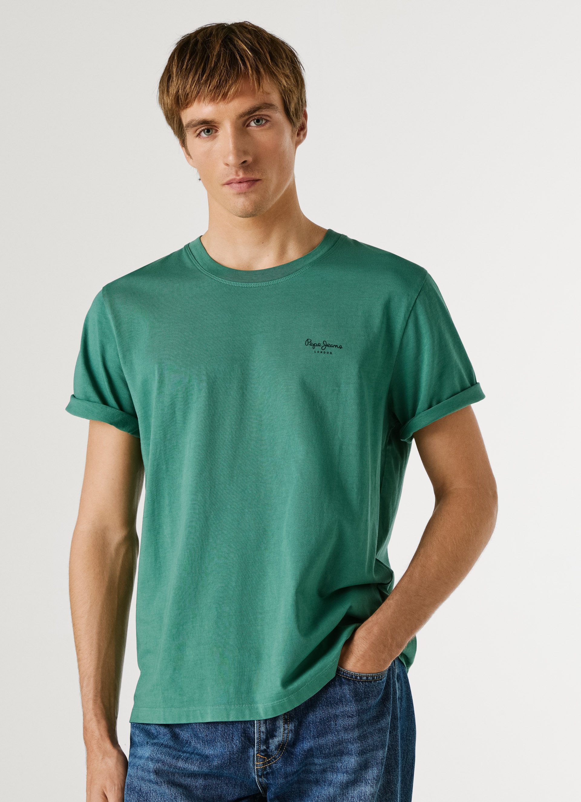 Pepe Jeans T-Shirt JACKO mit kleinem Ton-in-Ton Logoschriftzug günstig online kaufen