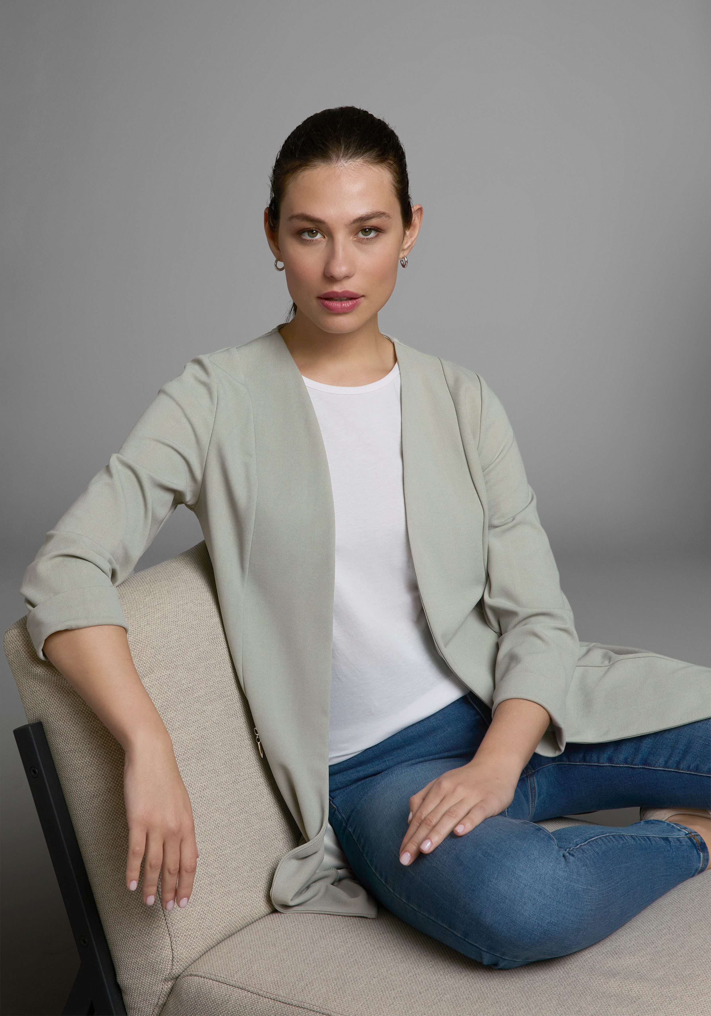 Laura Scott Longblazer mit Reißverschlüssen günstig online kaufen