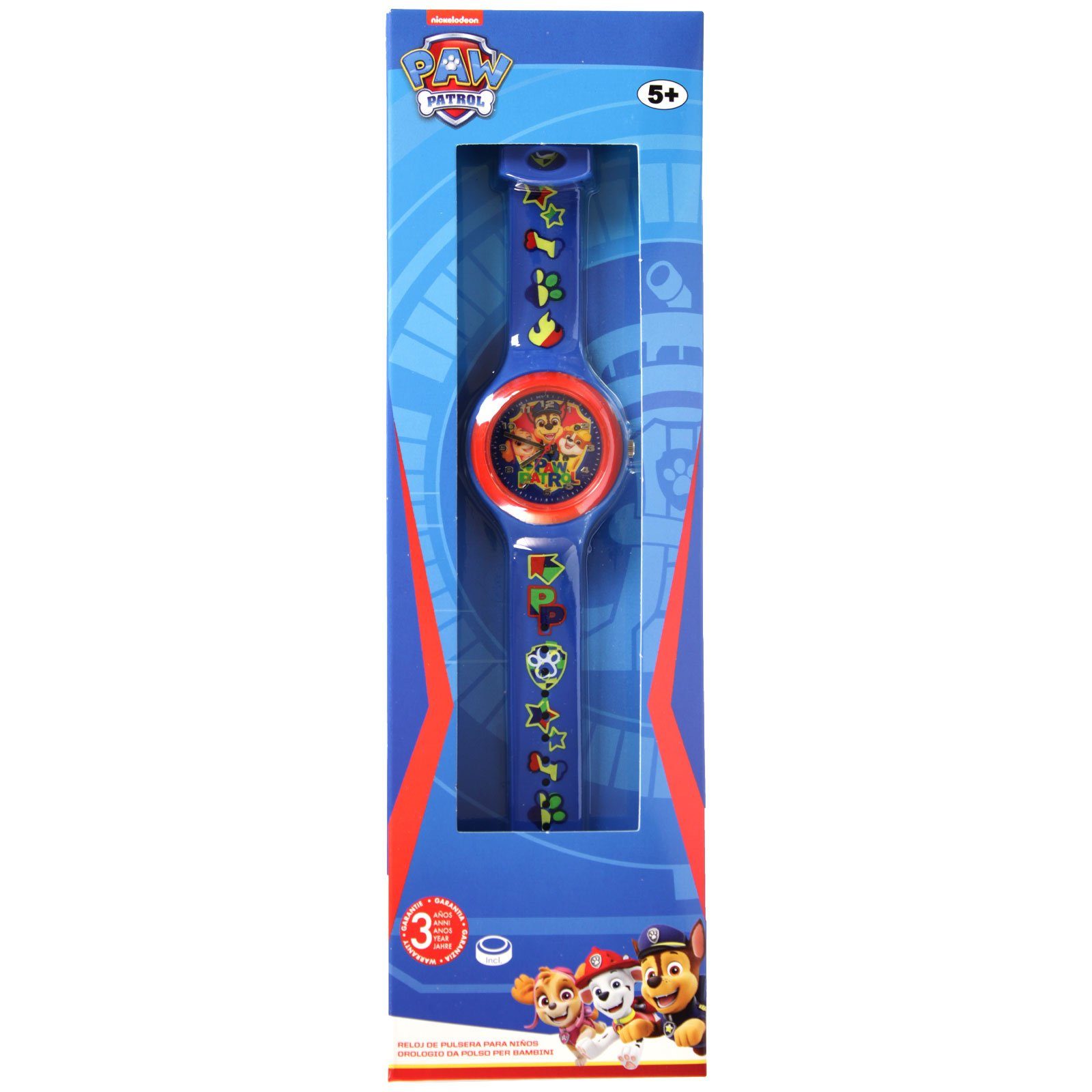 PAW PATROL Quarzuhr PAW Patrol Kinderarmbanduhr Quartz Silikonarmband, Analog Metall Quarzuhrwerk 35 mm Silikon Unisex 15 mm