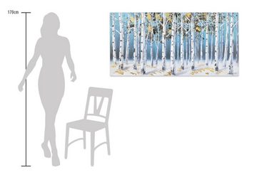KUNSTLOFT Gemälde Walk in the Forest 120x60 cm, Leinwandbild 100% HANDGEMALT Wandbild Wohnzimmer