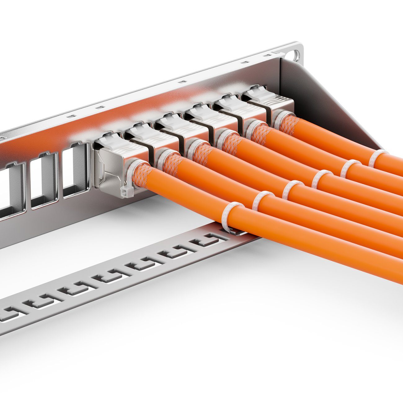 deleyCON deleyCON 24 Port Patchpanel Modular für Keystone Module 1HE 19 Zoll Netzwerk-Adapter