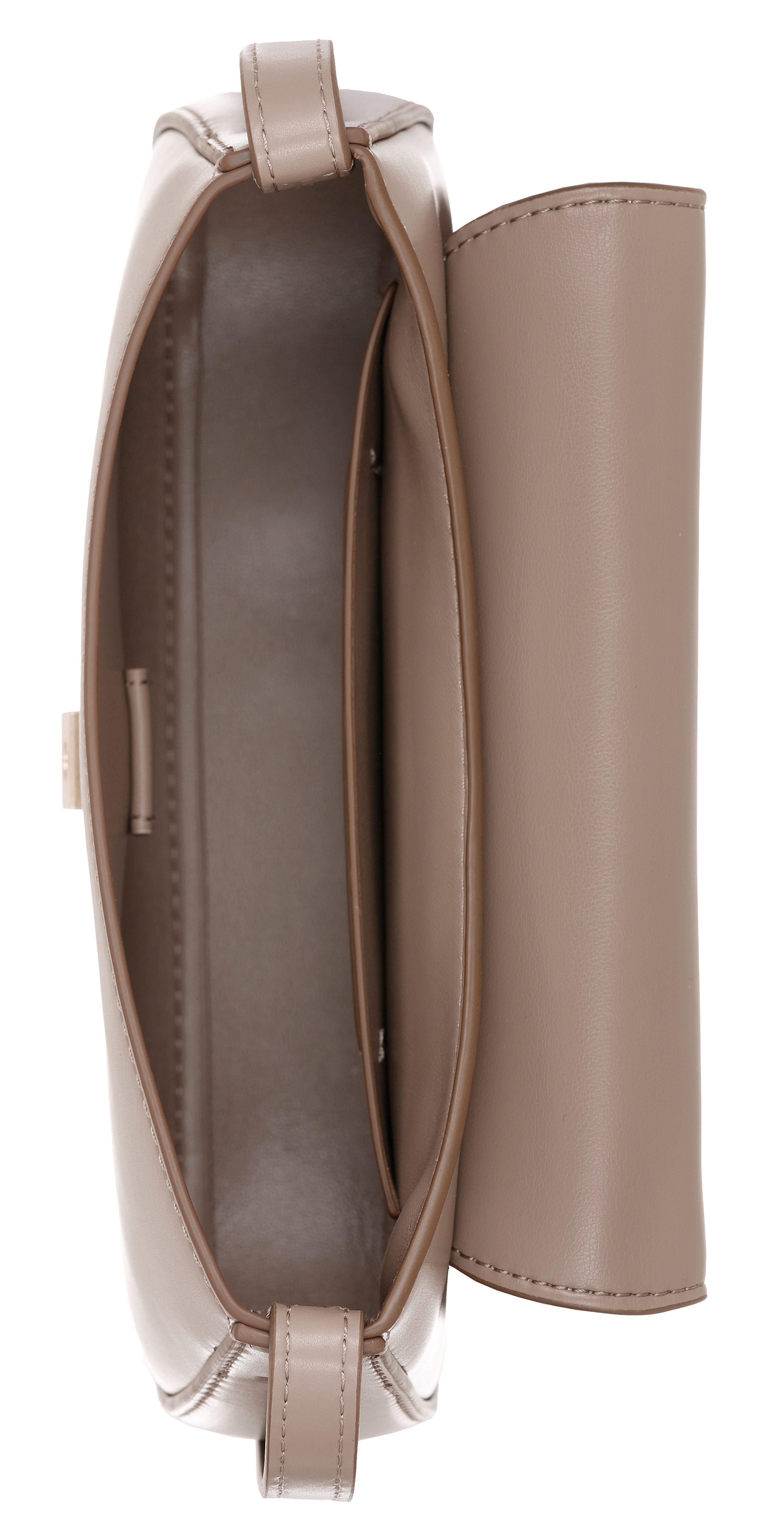 Calvin Klein Umhängetasche CK BRUSHED FLAP CAMERA BAG, Damen-Handtasche, Schultertasche in klassischer Optik
