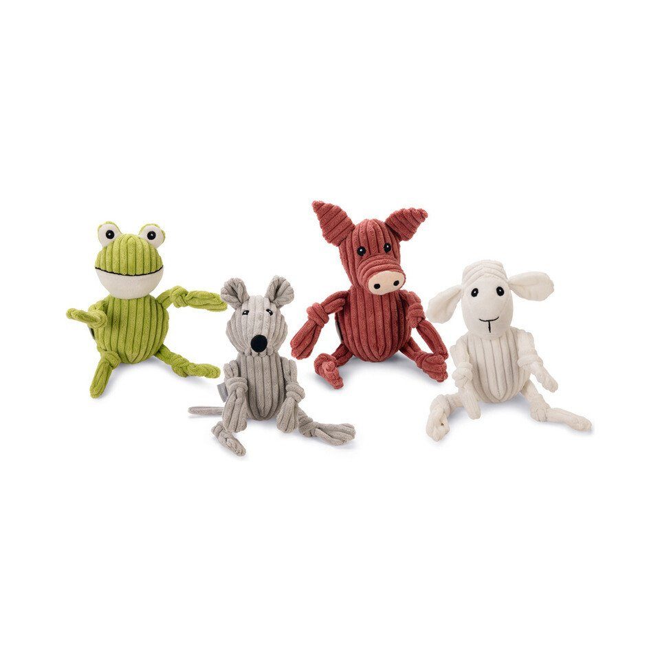 Beeztees Tierkuscheltier Hundespielzeug Ribbed Schwein Piggi rosa