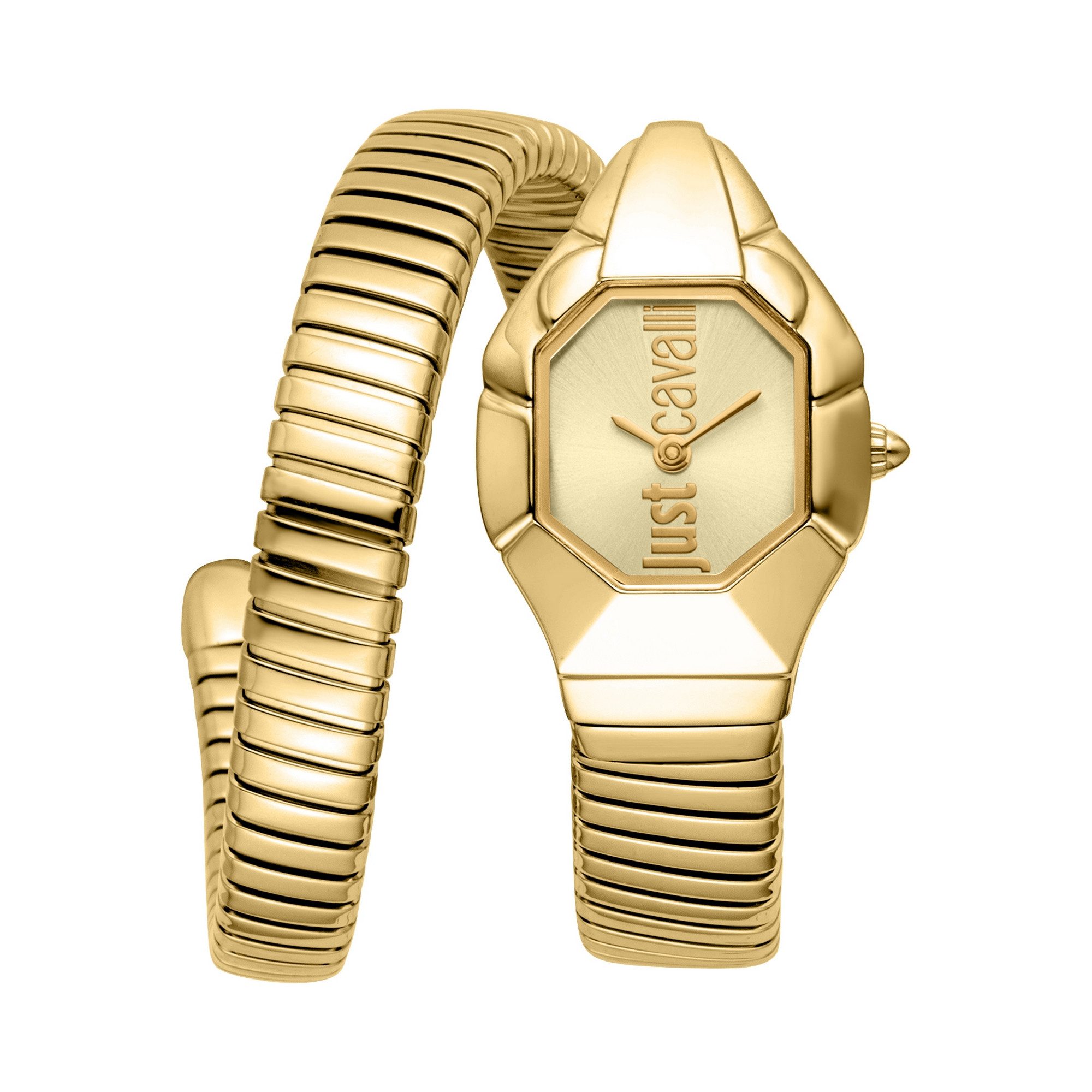 Just Cavalli Time Quarzuhr Signature Snake JC1L398M0035, Armbanduhr, Edelstahlarmband, analog