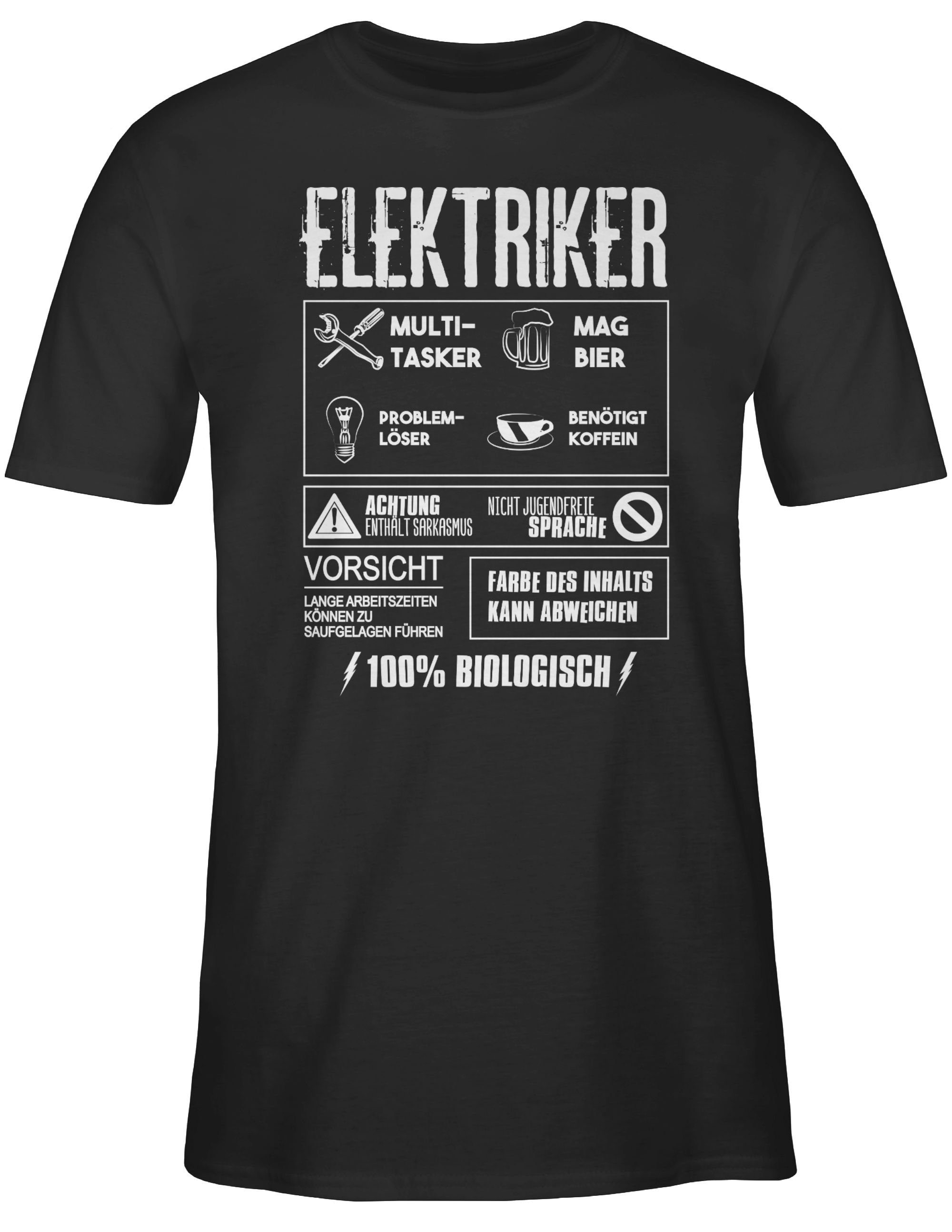 Shirtracer T-Shirt Elektriker - Geschenk Geschenkideen Lustige Geschenke Ich bin ein Elek Handwerker Geschenke