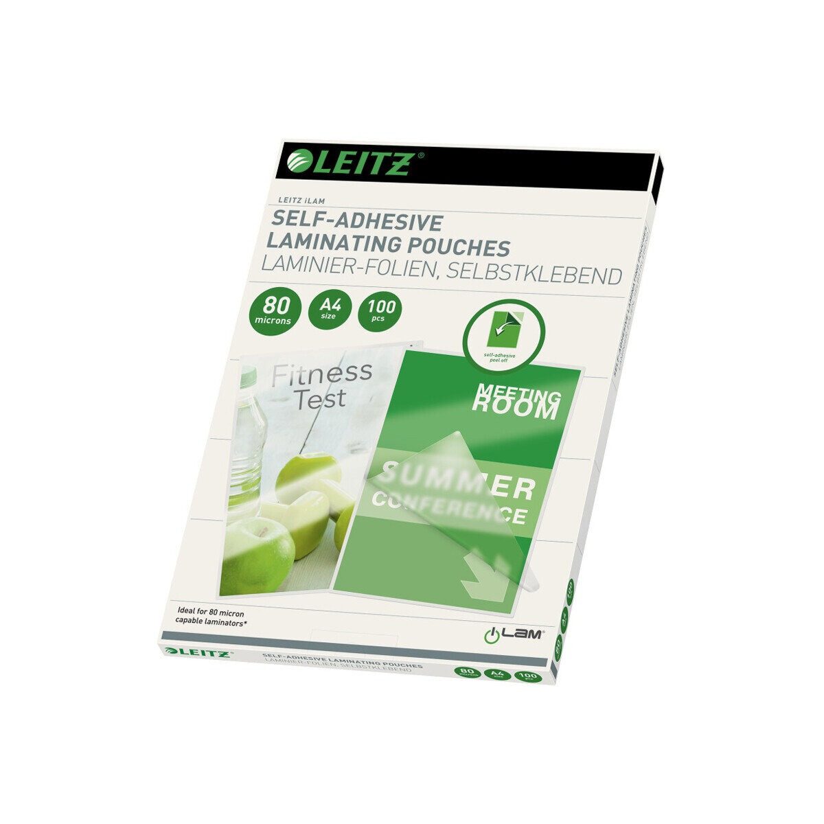 LEITZ Laminierfolie Leitz 100 Laminierfolien glänzend für A4 80 micron