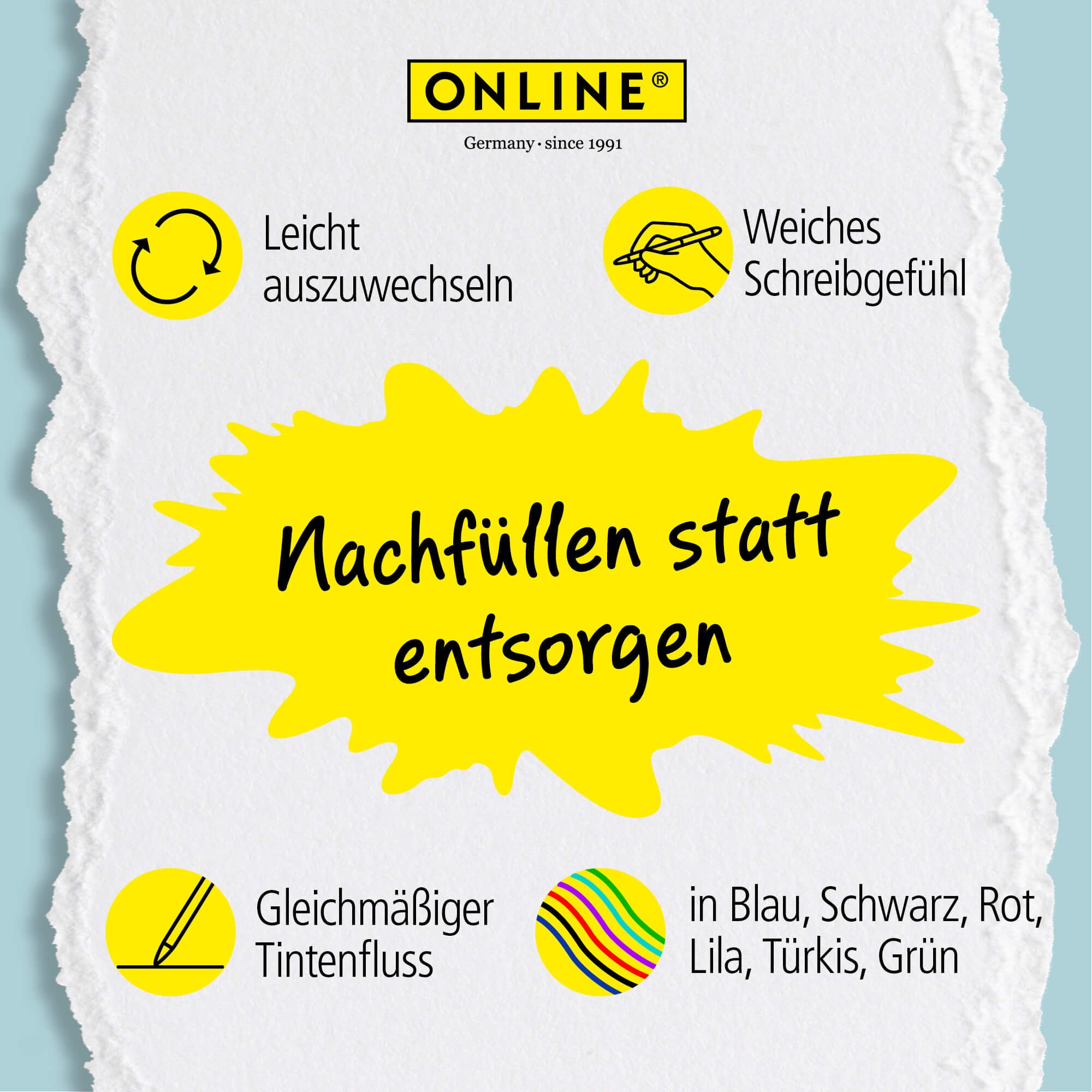 Online Pen Ersatzmine 12x radierbare Minen Bunt, für Legami Gelstifte, magiXX L, Spar-Set, 12x bunte radierbare Ersatz-Minen – Bild 4 von 5