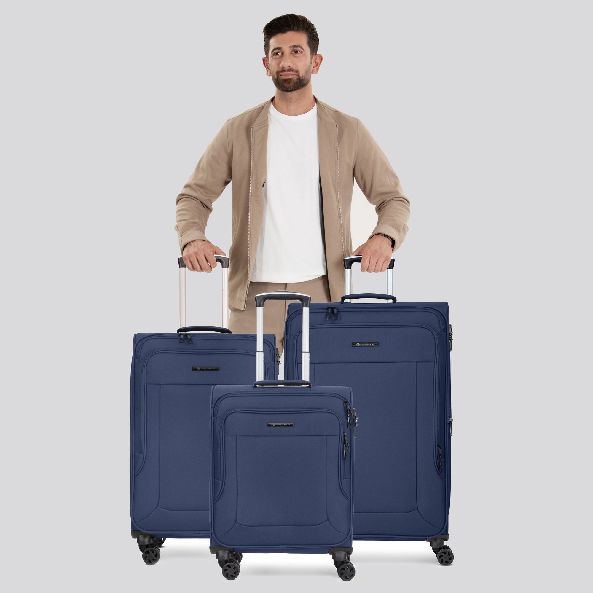 Franky Trolleyset Melbourne 3.0, 4 Rollen, (3-teilig, 3 tlg), Polyester günstig online kaufen