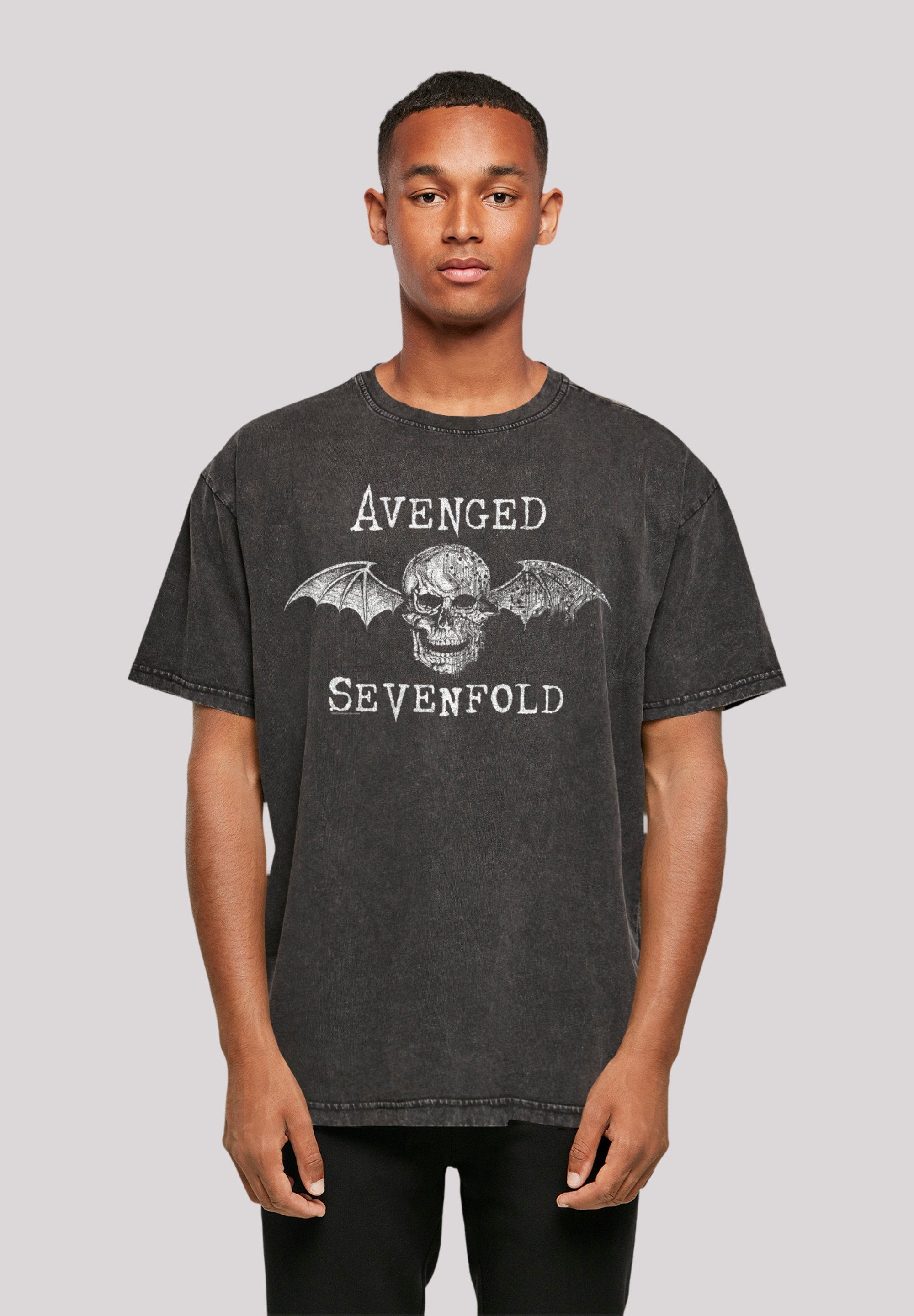schwarz Premium Cyborg Qualität, Rock F4NT4STIC Avenged T-Shirt Sevenfold Rock-Musik Bat Band, Metal Band