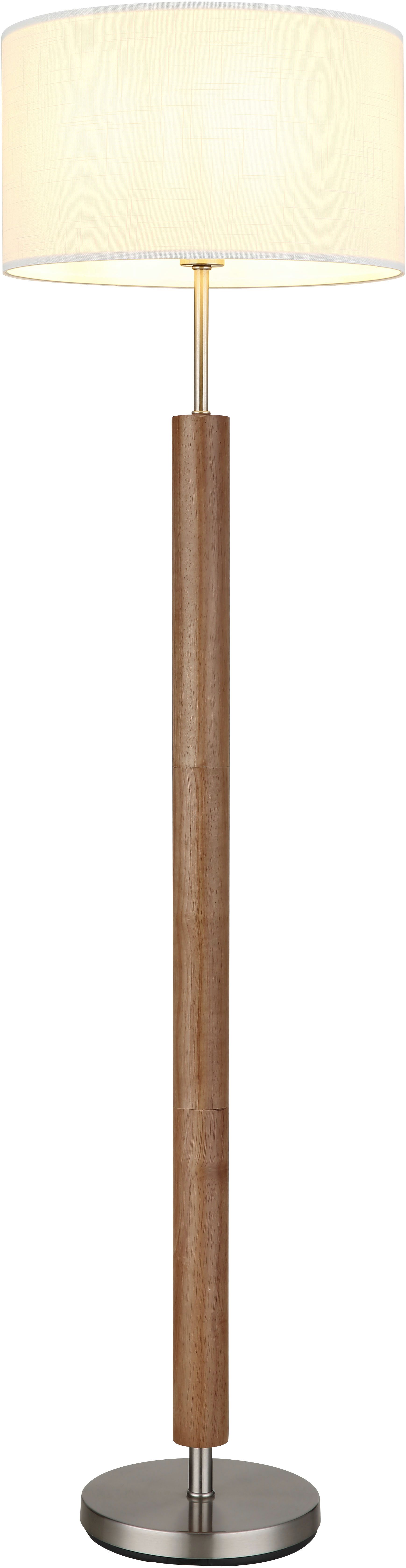 NOWA Stehlampe MILA, ohne Leuchtmittel, Dunkles Holzelement, zeitloses Design