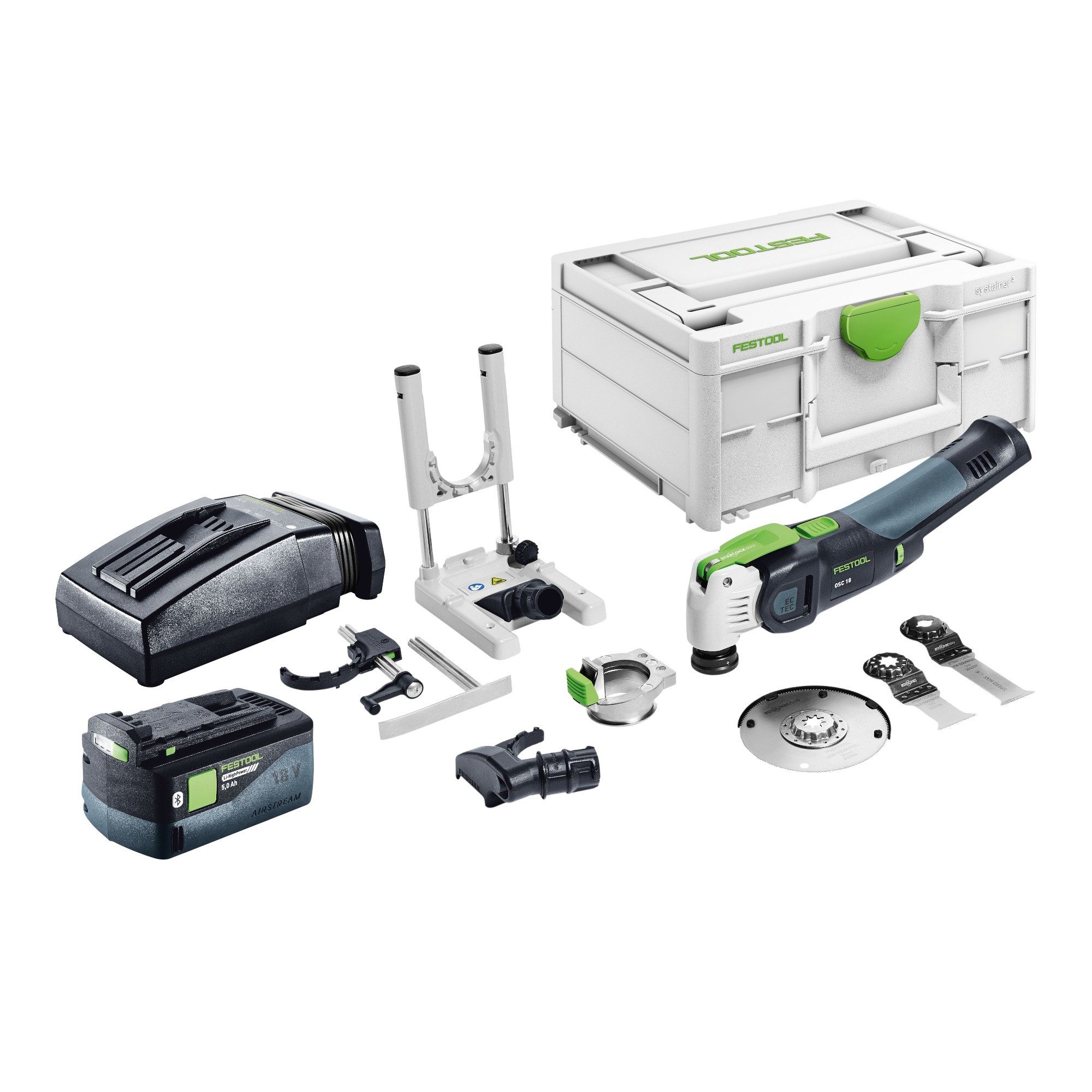 FESTOOL Akku-Multifunktionswerkzeug OSC 18 E-Basic-Set Akku Oszillierer 18 V Starlock Max Brushless