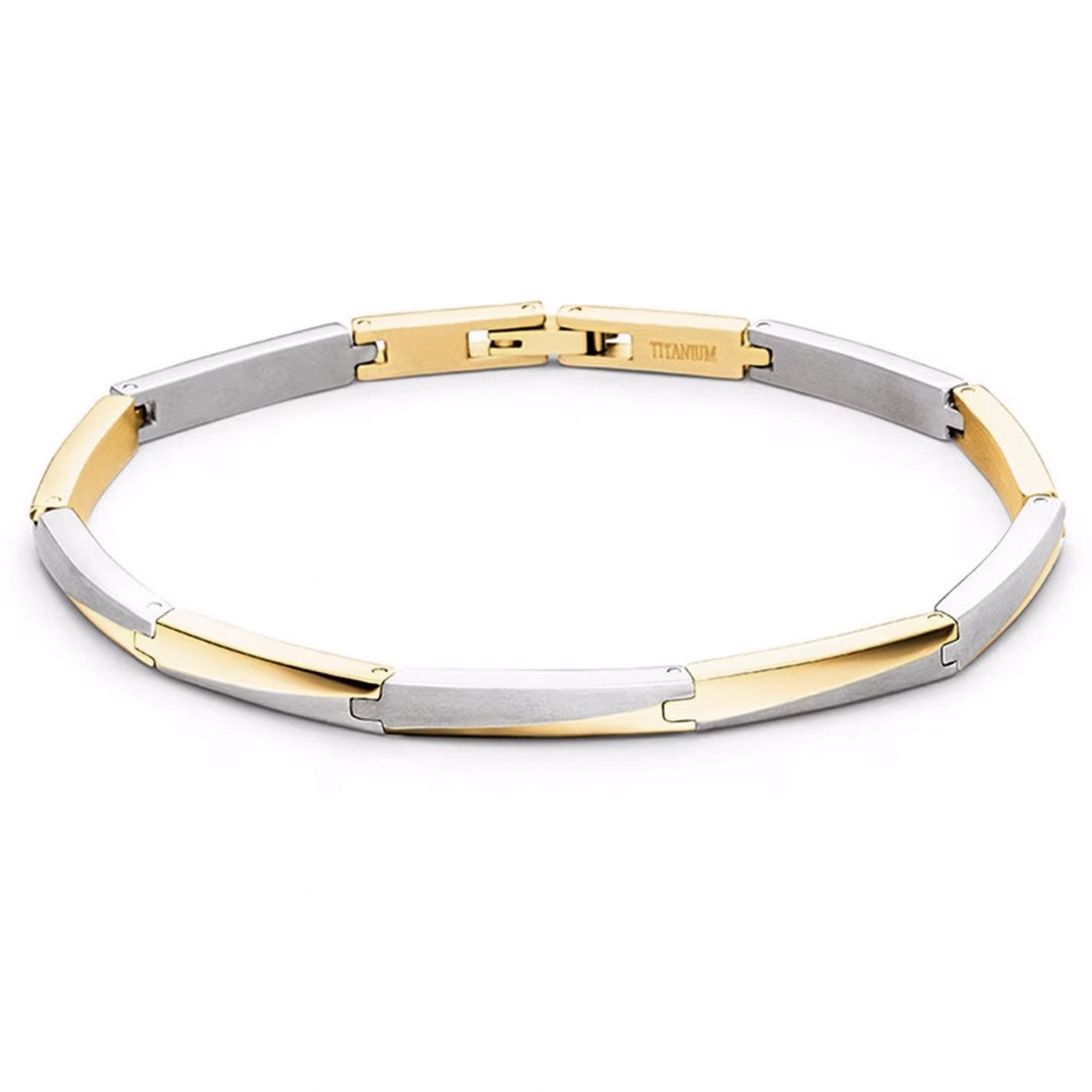 Boccia Gliederarmband Damen-Titan Bicolor