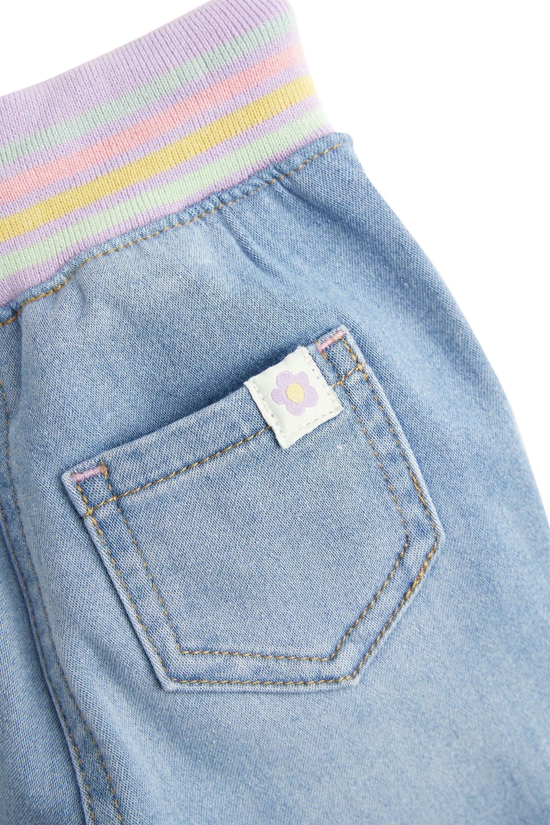 Schlupf-Jogginghose (1-tlg) Light Next Blue 5-Pocket-Jeans Denim