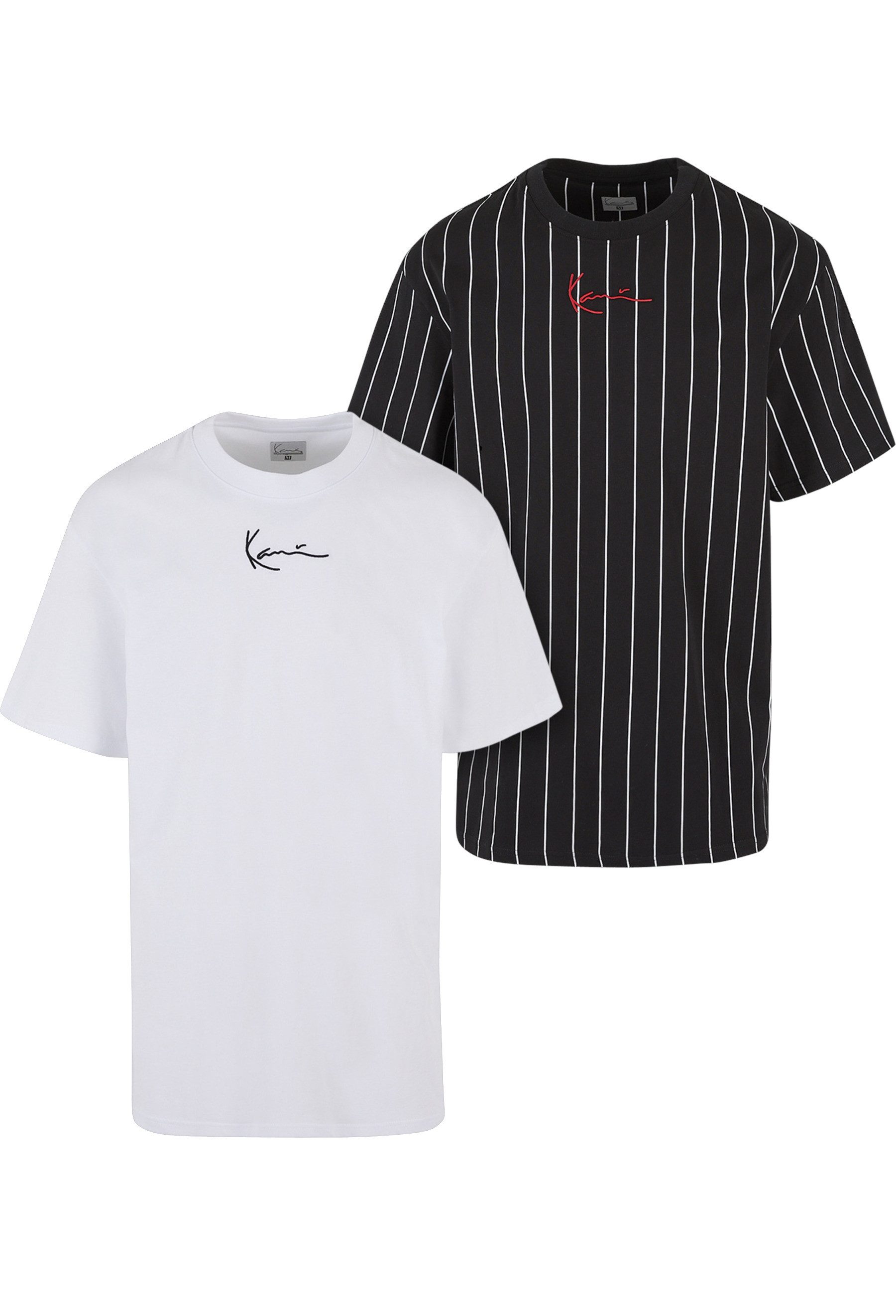 Karl Kani T-Shirt Karl Kani Herren KM222-101-1 KK 2-Pack Pinstripe + Essential Tee (1-tlg)