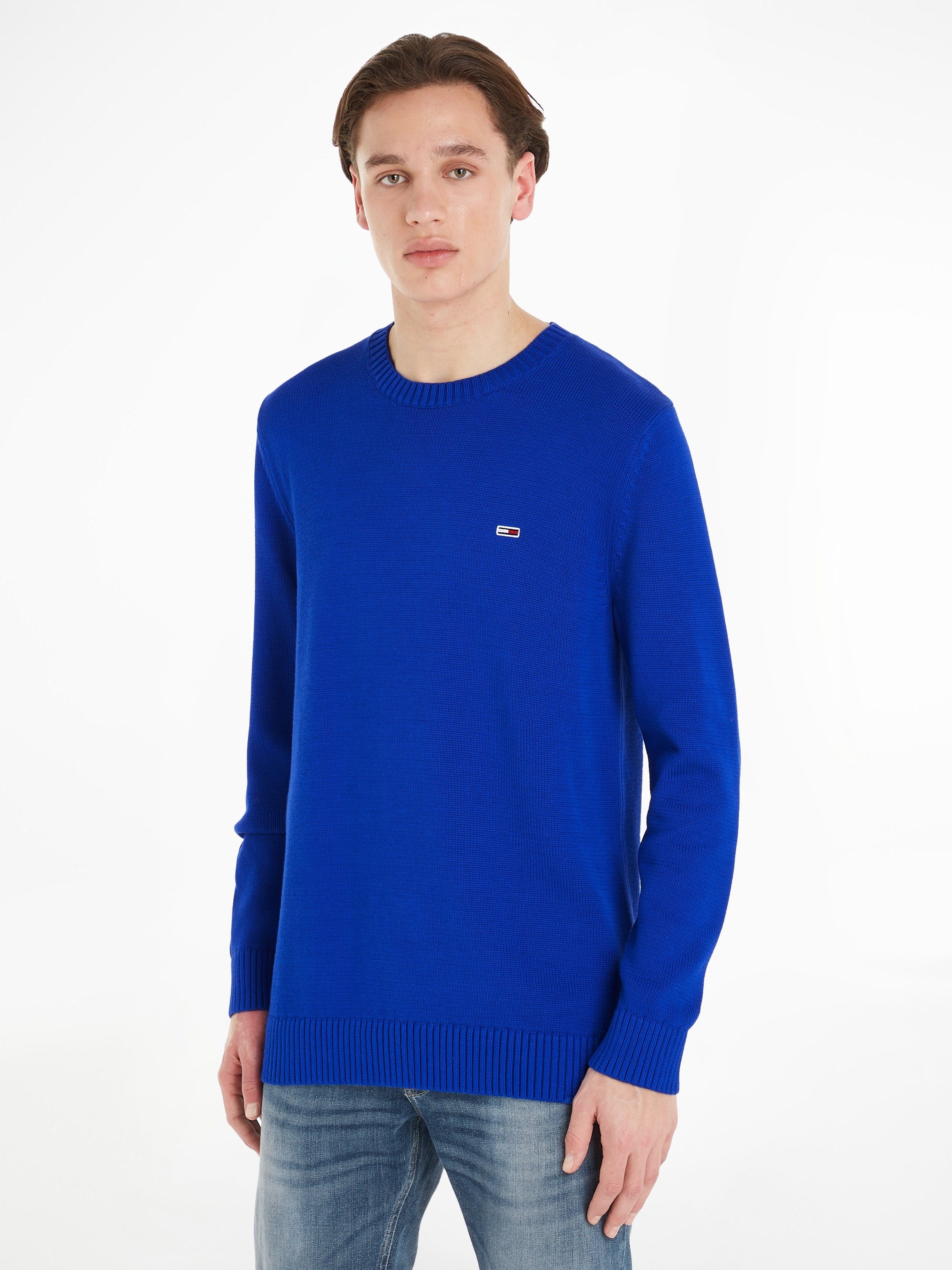 Tommy Jeans Strickpullover TJM ESSENTIAL CREW NECK SWEATER Ultra Blue